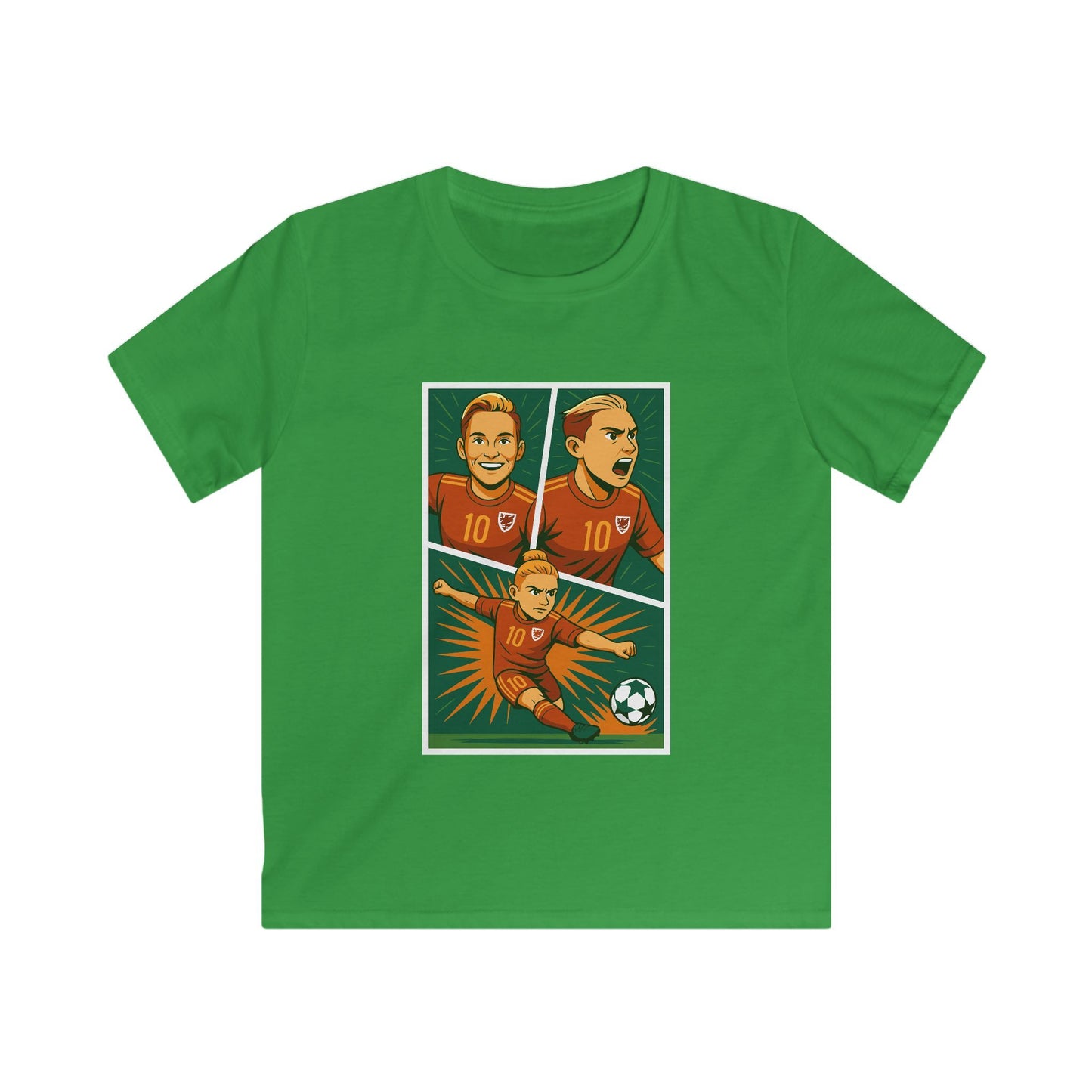 Kids Jess Fishlock Football Hero Tee - Anime Inspired, Comic Book Style