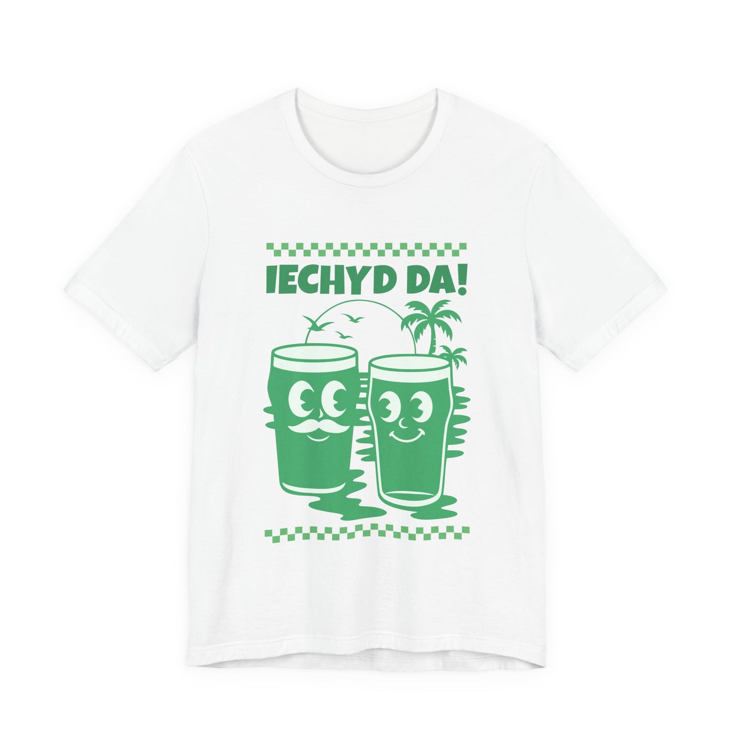 Retro 'Iechyd Da' Unisex T-Shirt - Welsh Language Tee