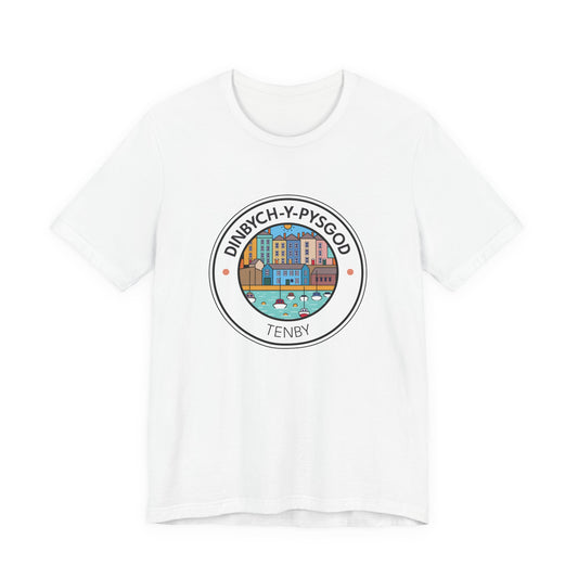 Tenby Harbour Graphic Tee (Unisex) – 'Dinbych-Y-Pysgod' T-Shirt