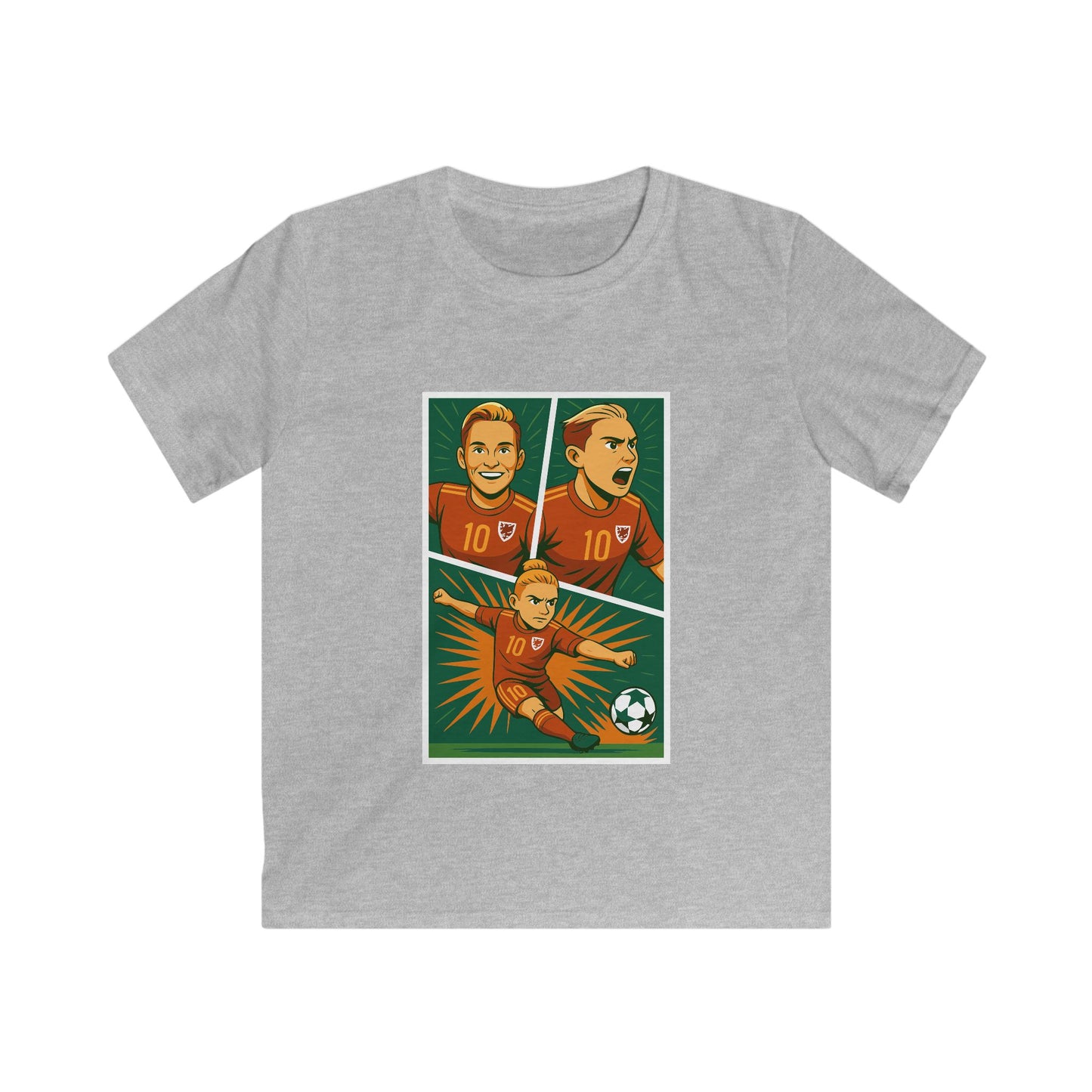 Kids Jess Fishlock Football Hero Tee — Anime Inspired, Comic Book Style
