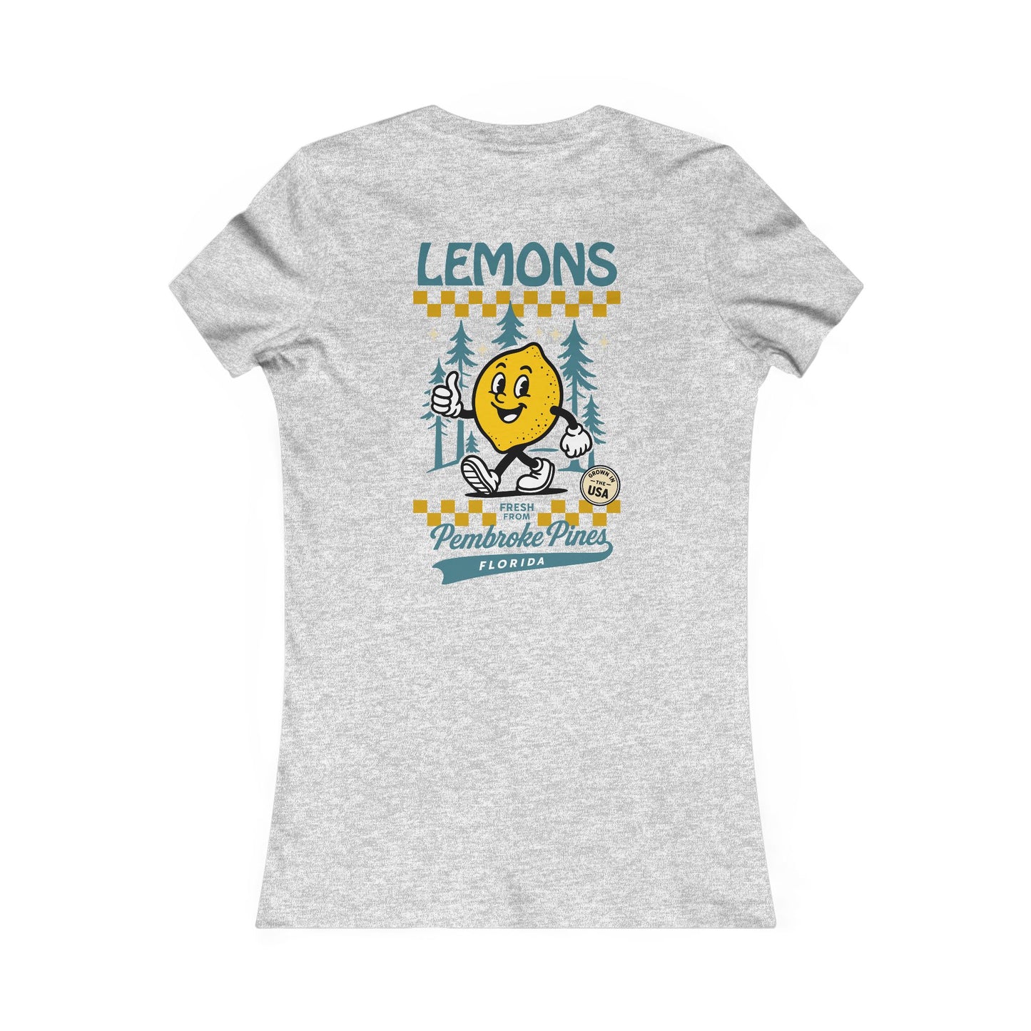 Women's Retro Lemon Tee -  Pembroke Pines (Double Sided)