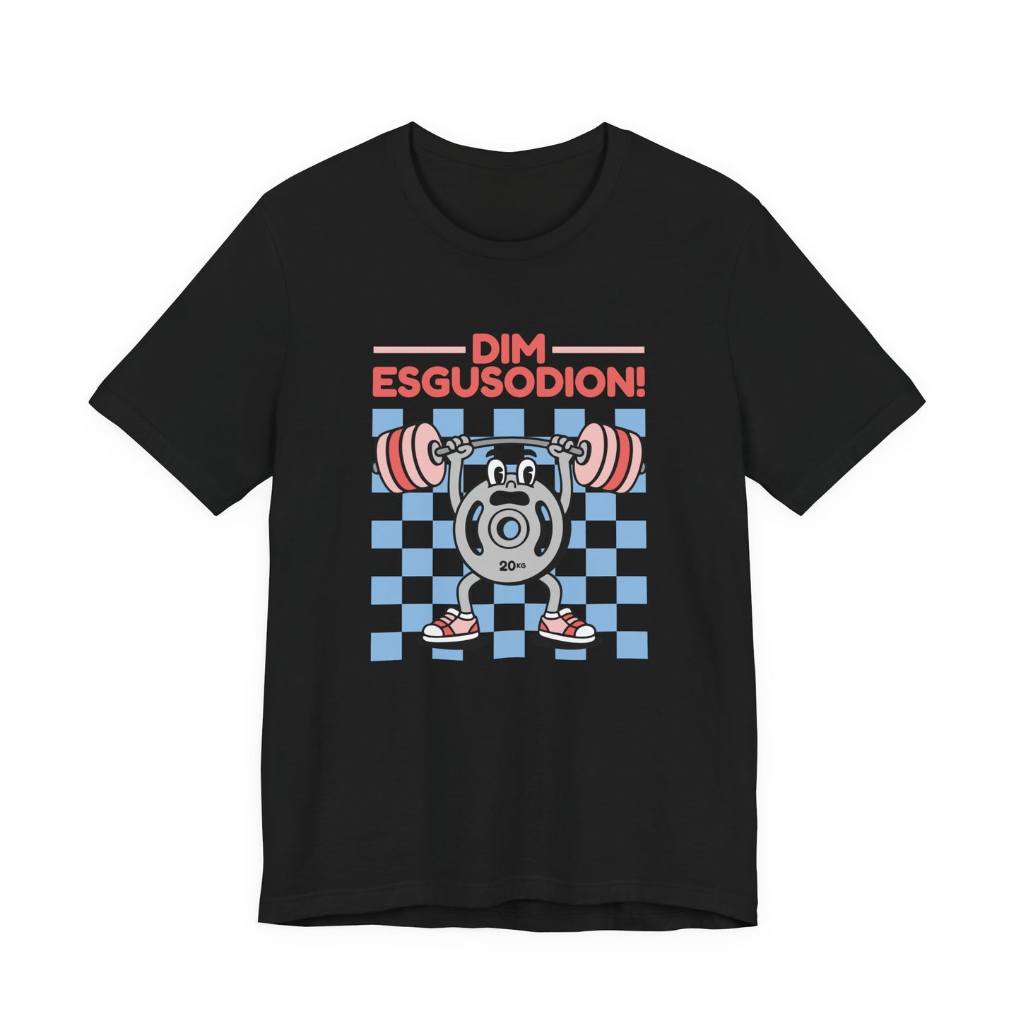 Retro "No Excuses" Gym T-Shirt - Welsh Language 'Dim esgusodion!'