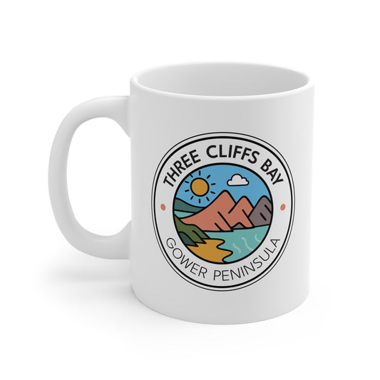 Three Cliffs Bay Ceramic Mug - Gower Peninsula