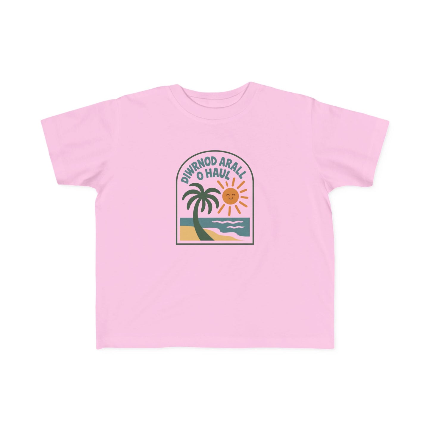 Toddler Welsh Tropical T-Shirt - 'Diwnrnod Arall O Haul'