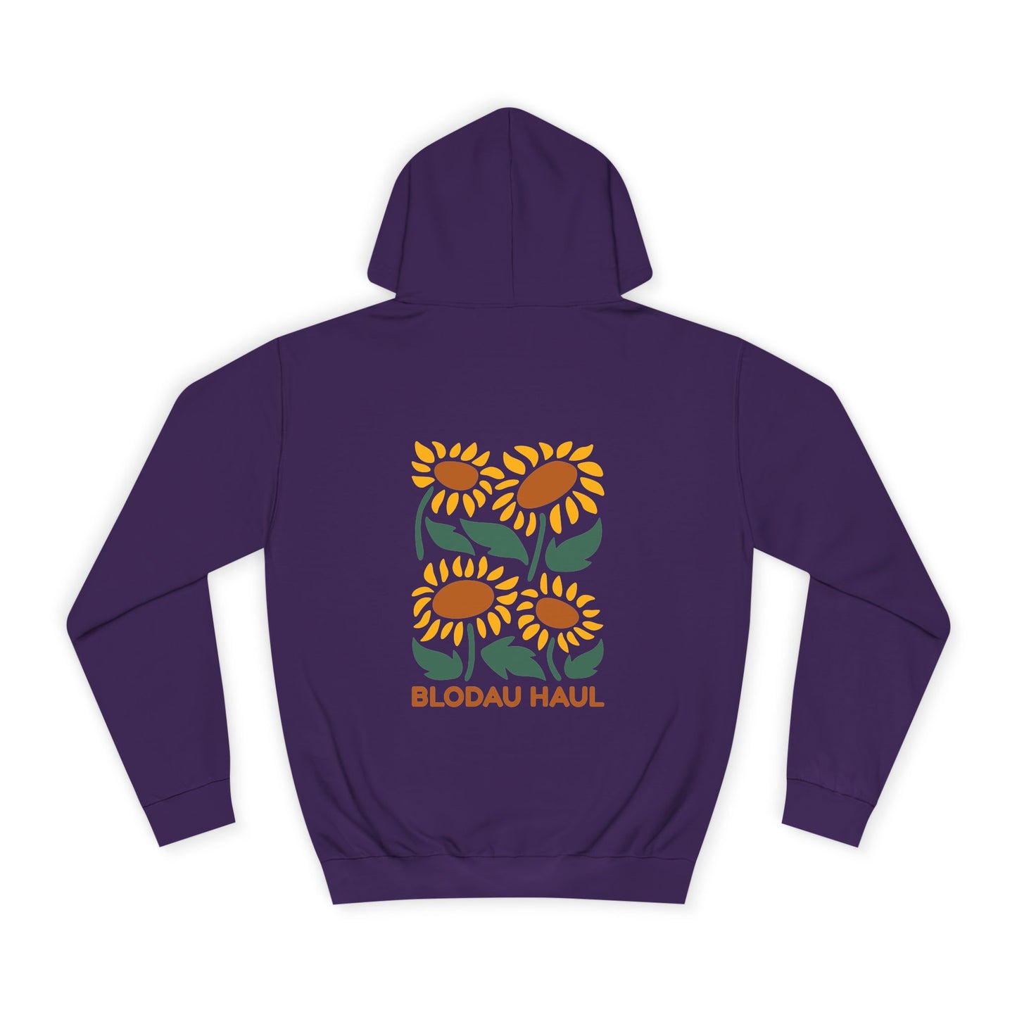 Retro Sunflower 'Blodau Haul' Unisex Hoodie (Double Sided)