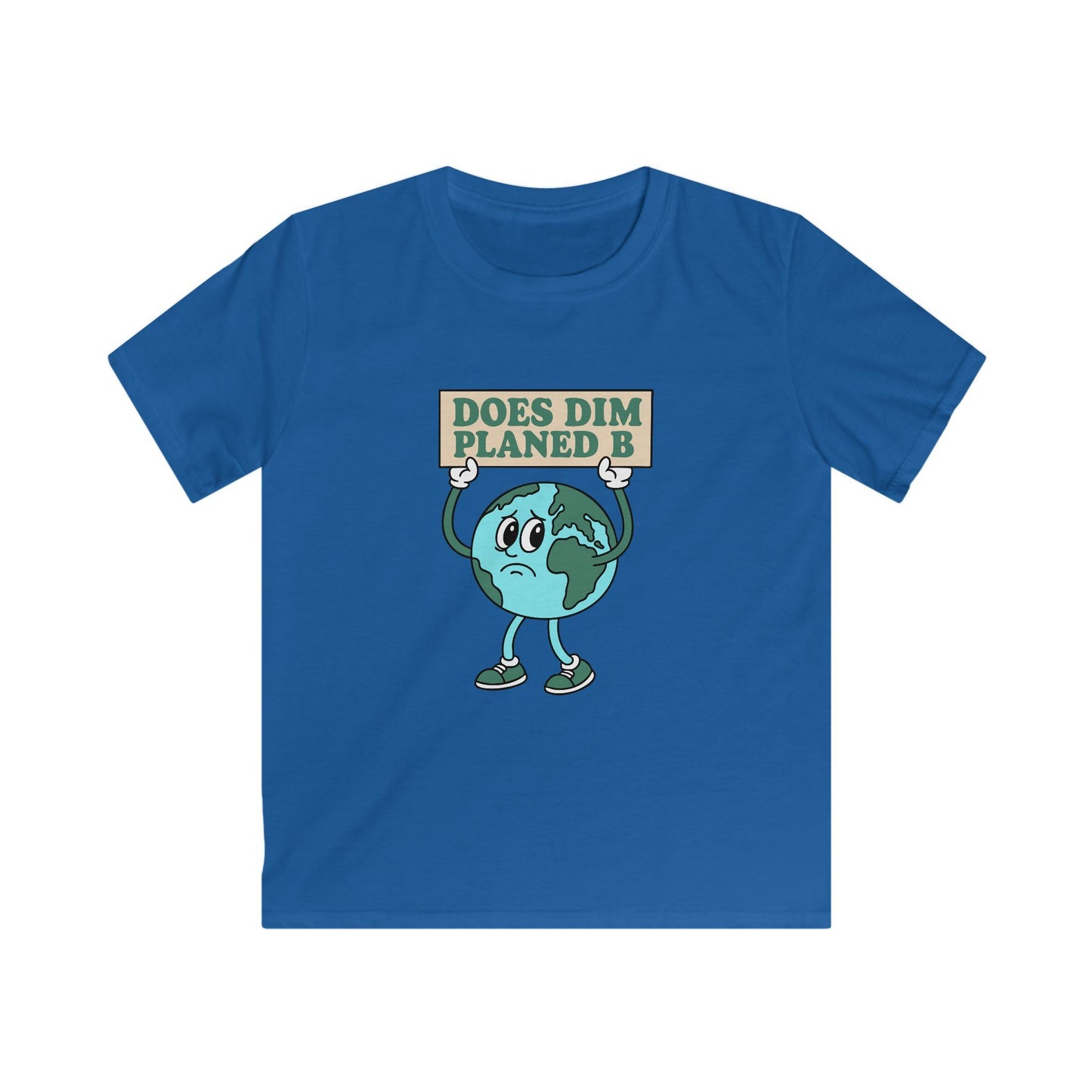 'Does Dim Planed B' Kids Environmental Welsh Language T-Shirt