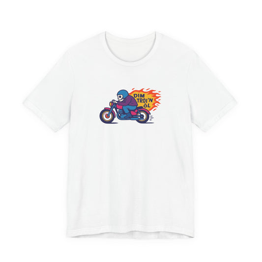 Welsh Motorcycle Unisex T‑Shirt - 'Dim Troi'n Ôl' Retro Bike Tee