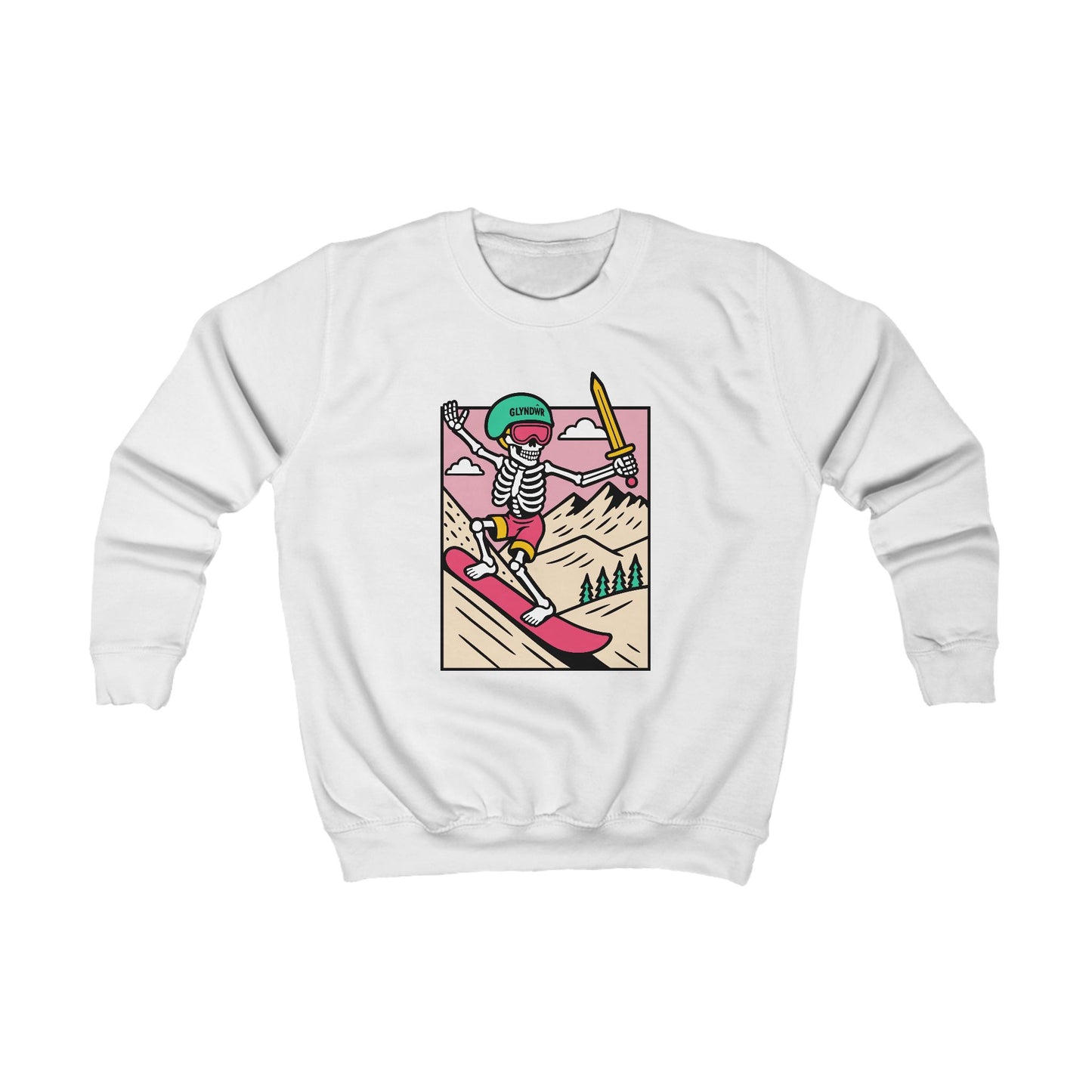 Kids Skeleton Glyndŵr Jumper — Snowboarding Design