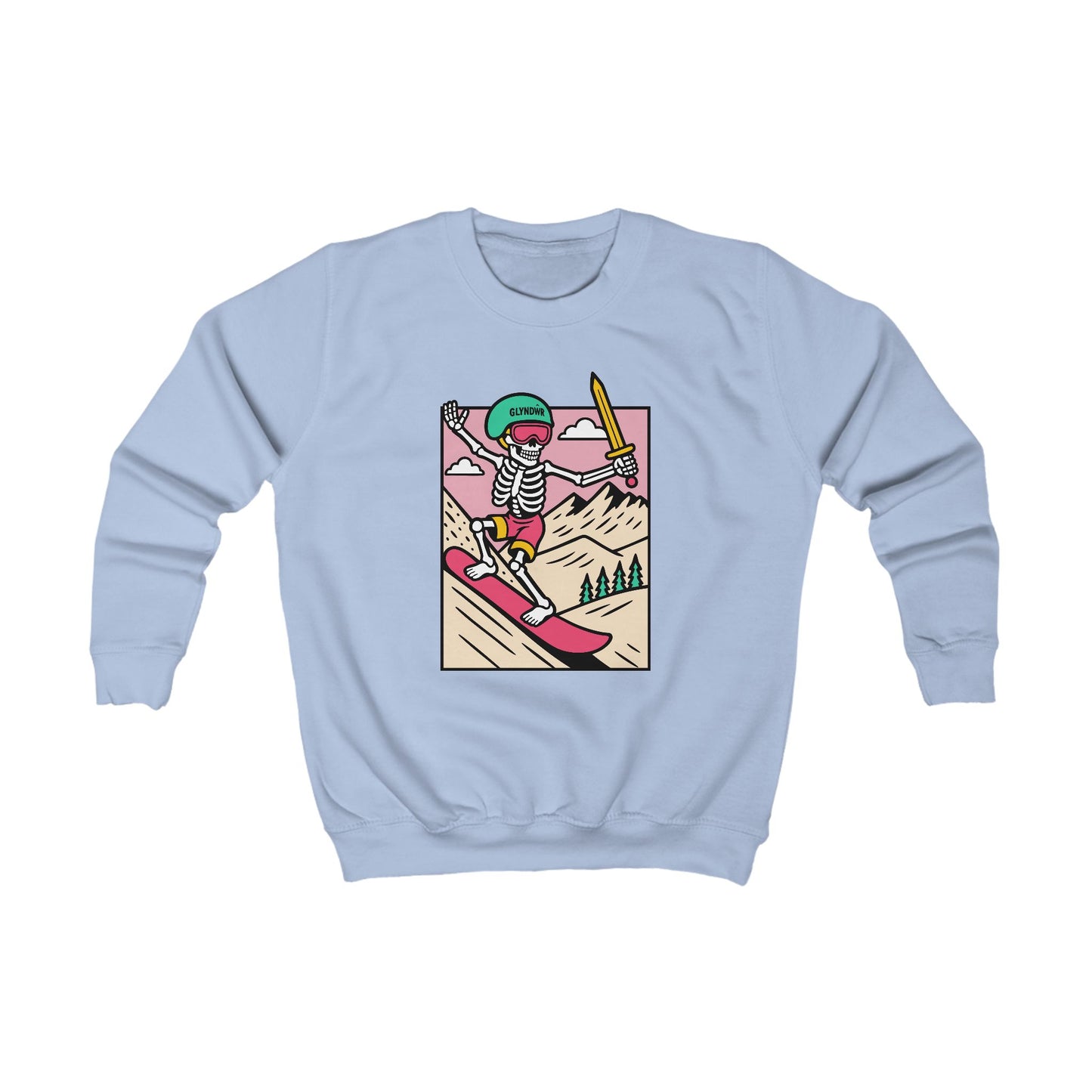 Kids Skeleton Glyndŵr Jumper — Snowboarding Design