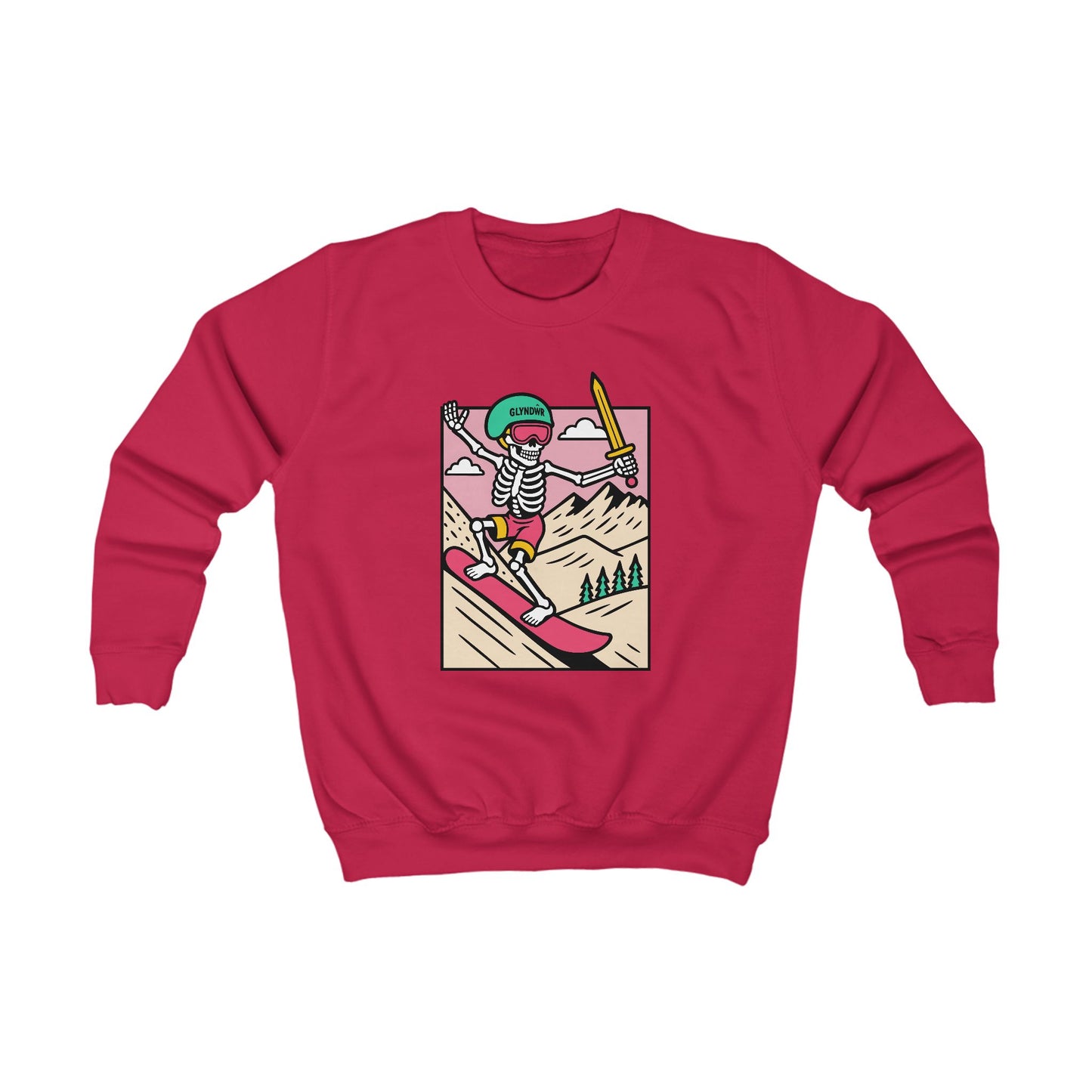 Kids Skeleton Glyndŵr Jumper — Snowboarding Design