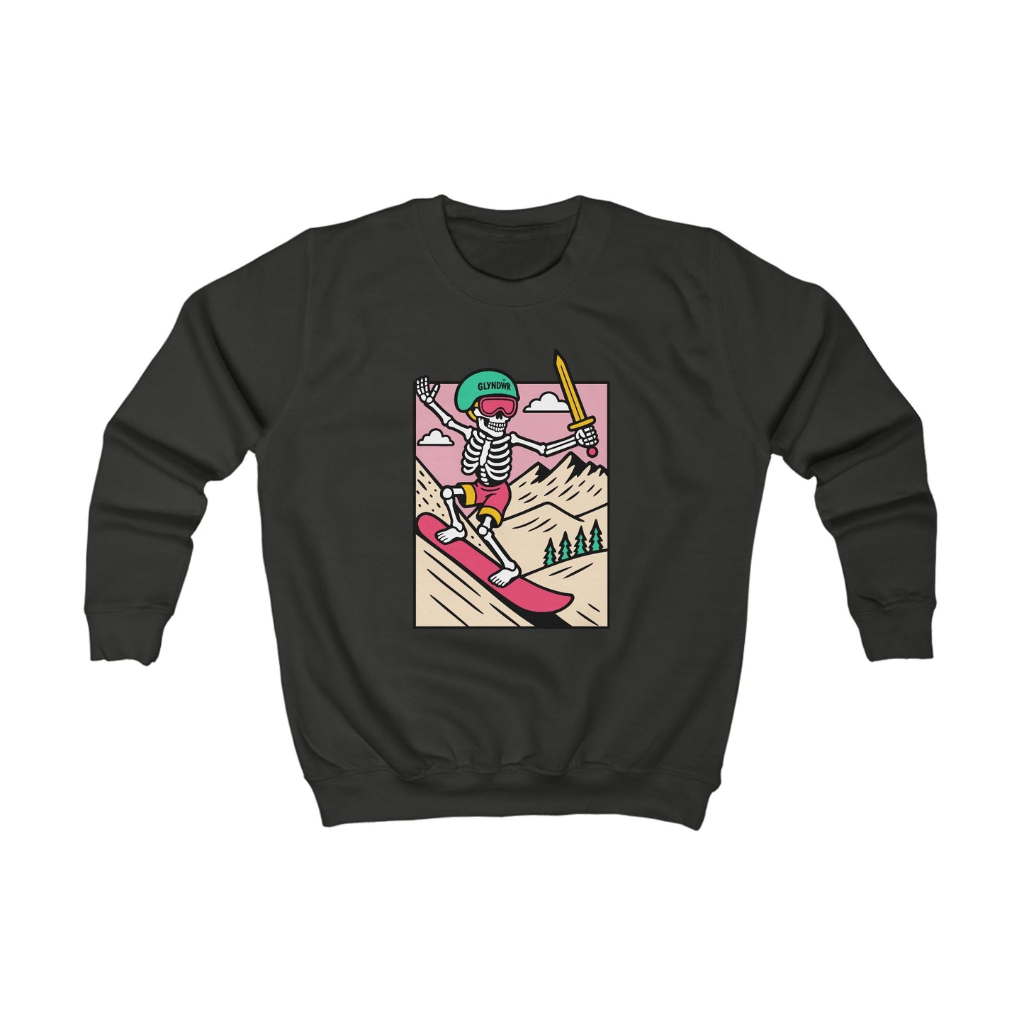 Kids Skeleton Glyndŵr Jumper — Snowboarding Design