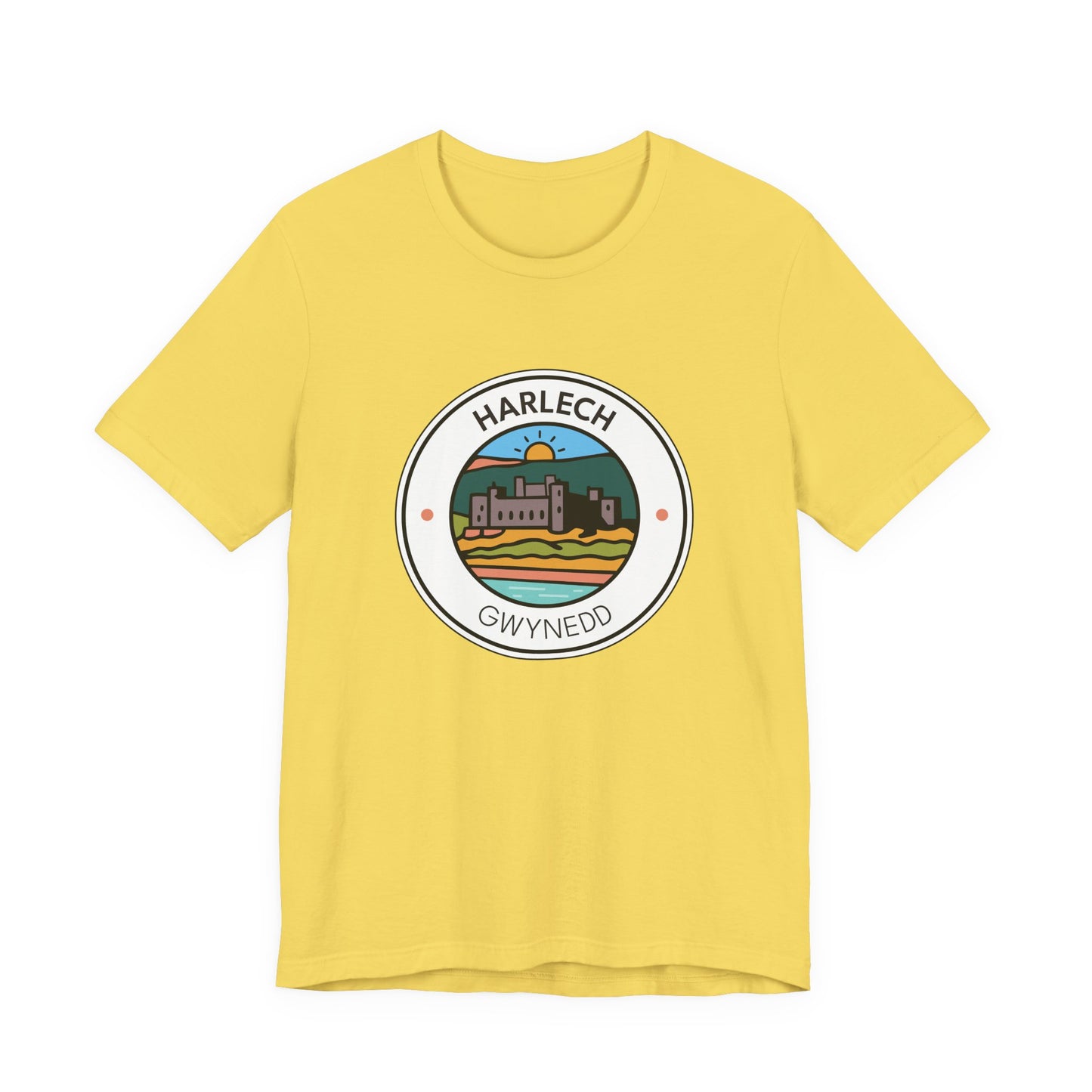 Harlech Graphic T-Shirt (Unisex) - Wales Coastal Landmark Tee