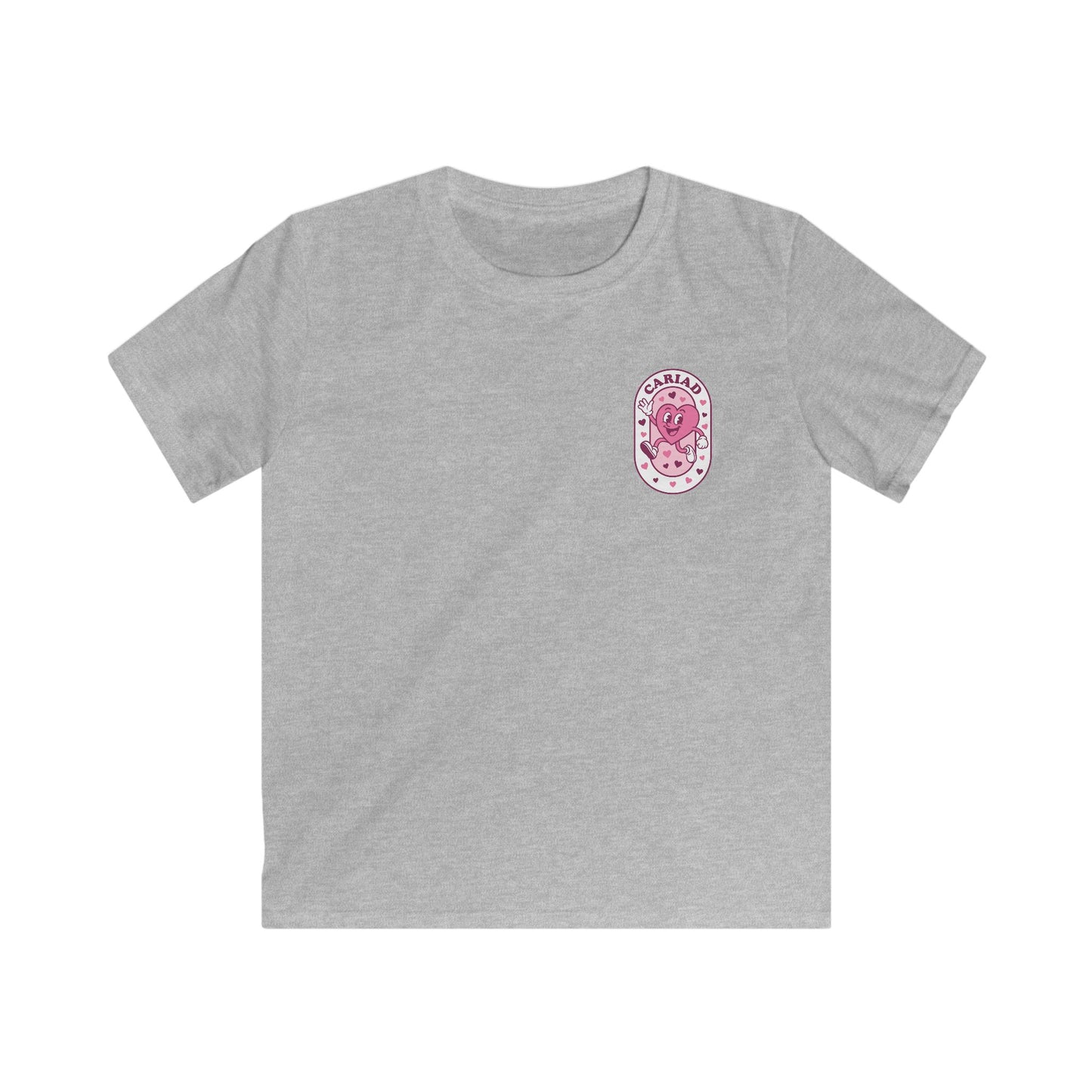 Kids Cariad Tee — Welsh Retro Heart T-Shirt
