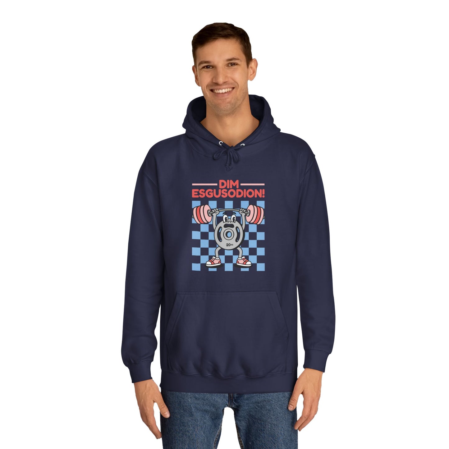 'Dím Esgusodion!' Retro Motivational Hoodie - No Excuses!