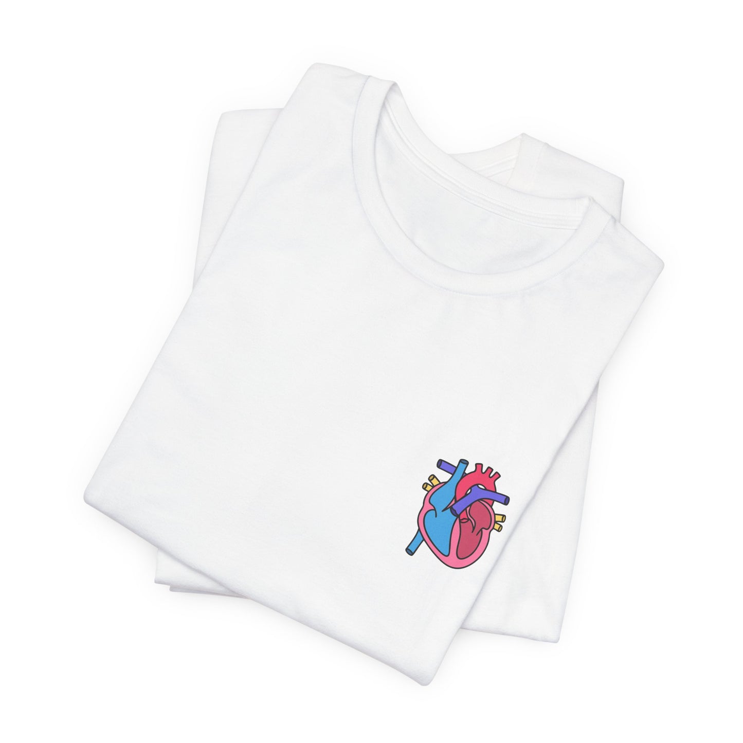 Anatomical Heart Graphic Tee — Welsh Labeled Heart Diagram T-Shirt