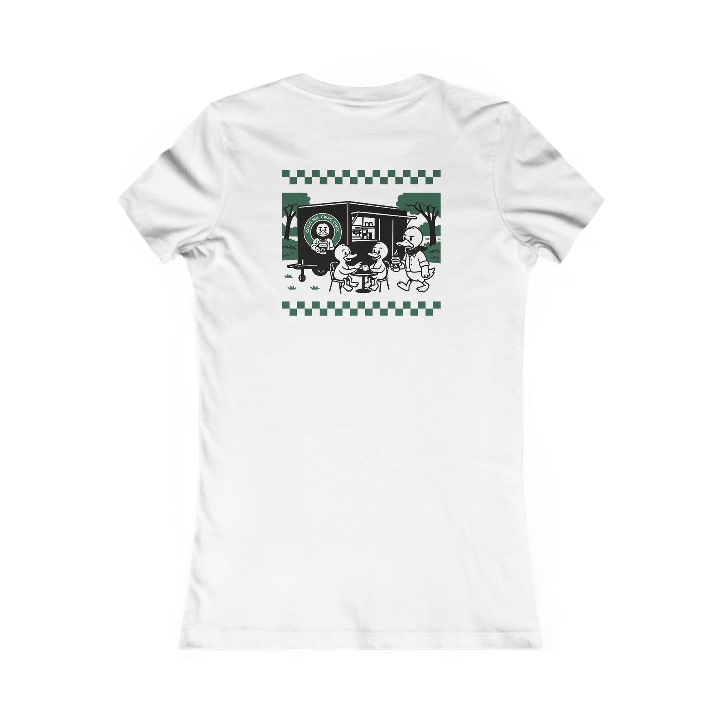 Women's 'Wil Cwac, Cwac' Retro Coffee Tee (Double Sided)