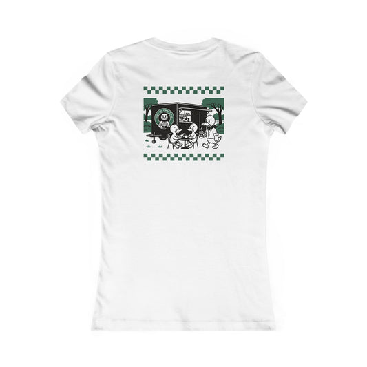 Women's 'Wil Cwac, Cwac' Retro Coffee Tee (Double Sided)