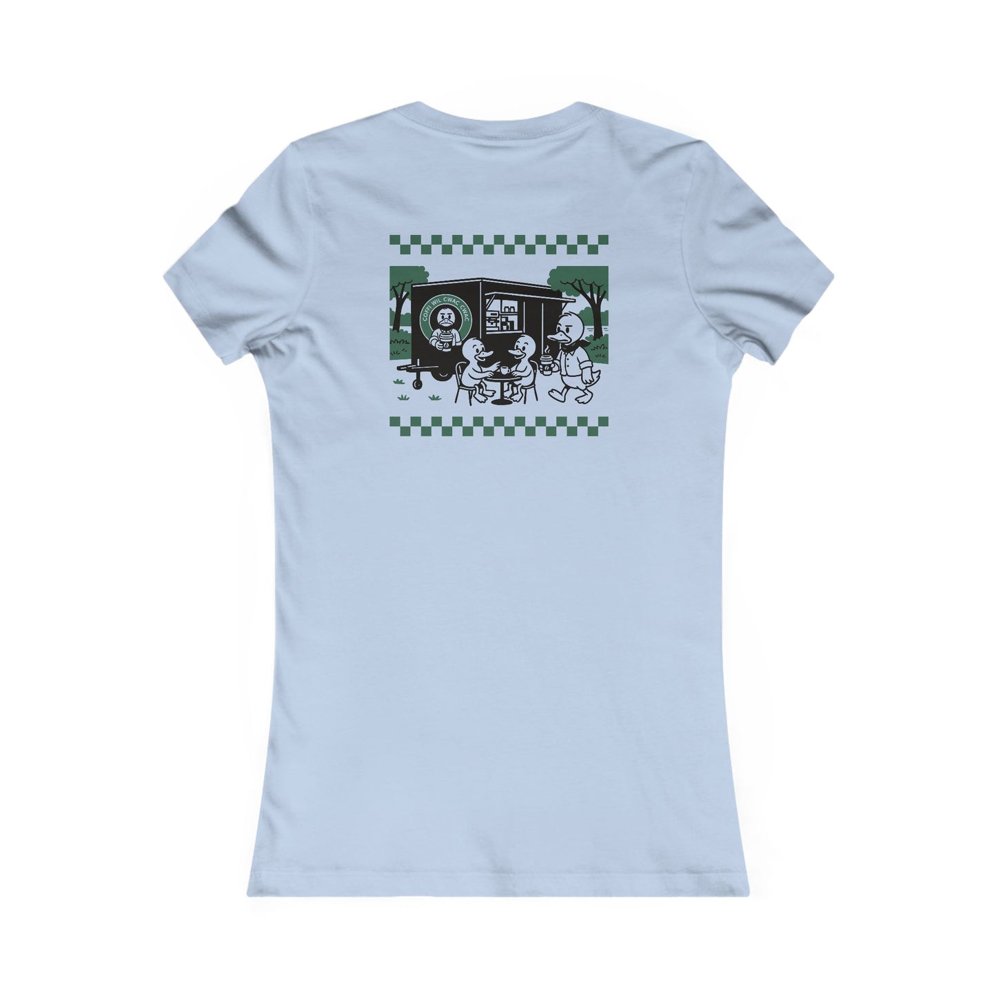 Women's 'Wil Cwac, Cwac' Retro Coffee Tee (Double Sided)