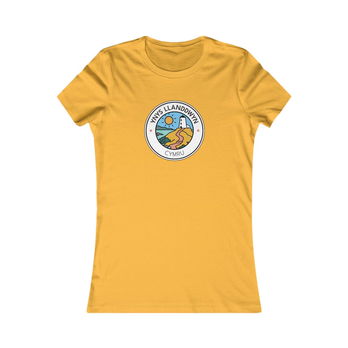 Women's 'Ynys Llanddwyn' Tee — Coastal Lighthouse Scenic Graphic Shirt