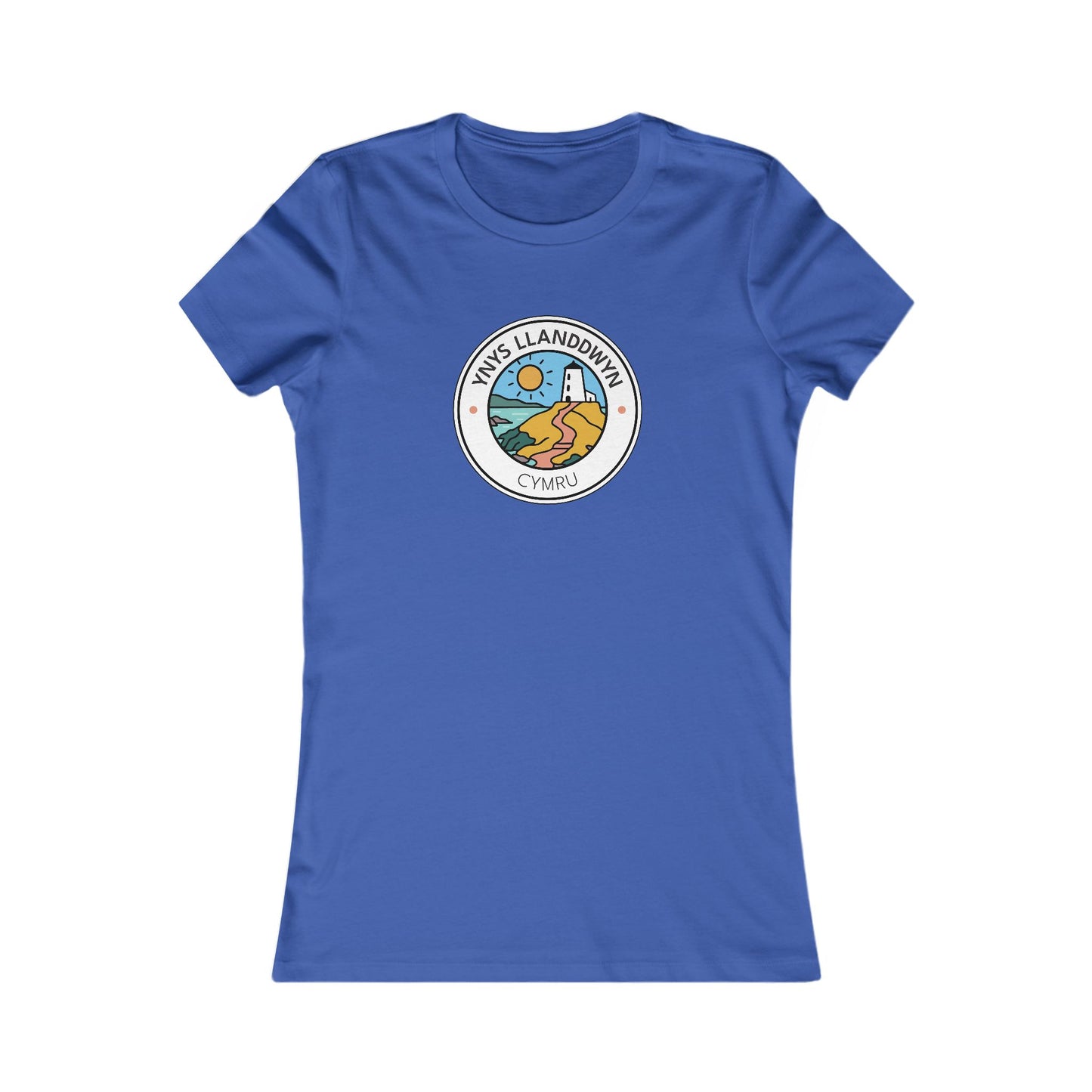 Women's 'Ynys Llanddwyn' Tee — Coastal Lighthouse Scenic Graphic Shirt