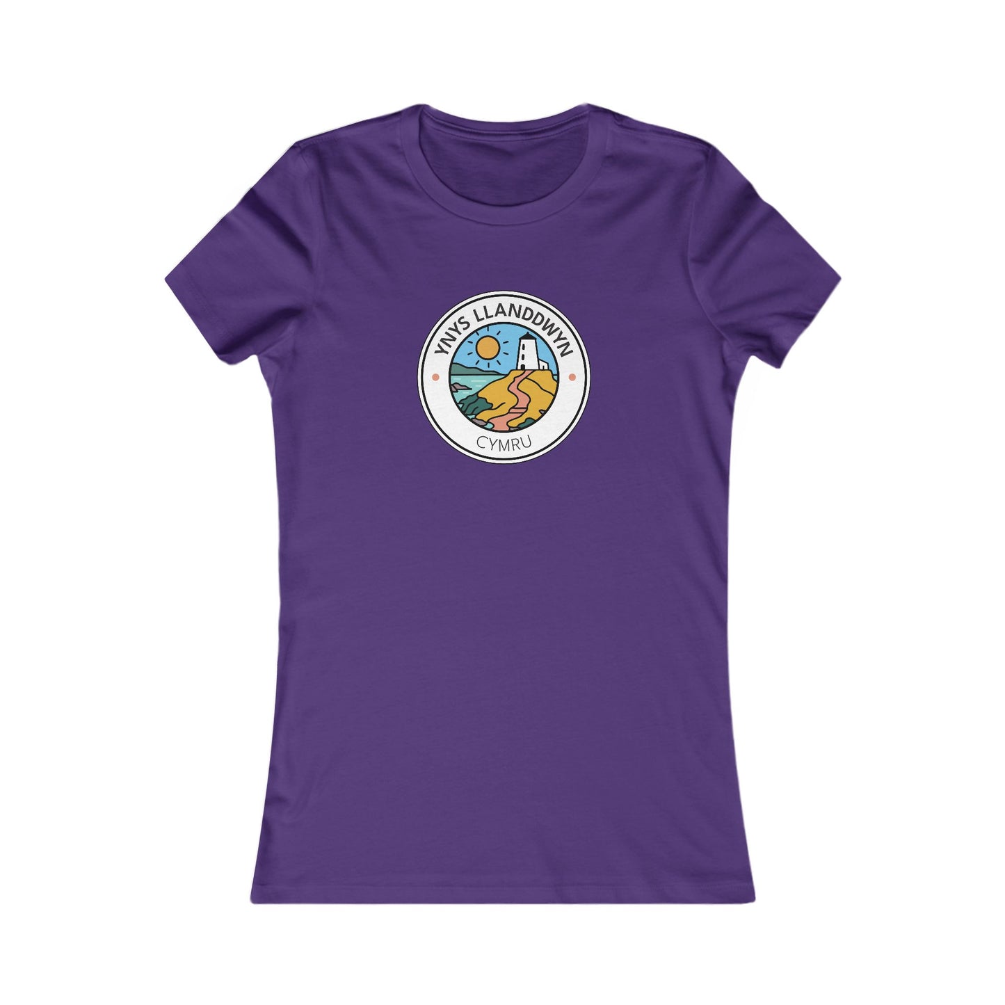 Women's 'Ynys Llanddwyn' Tee — Coastal Lighthouse Scenic Graphic Shirt