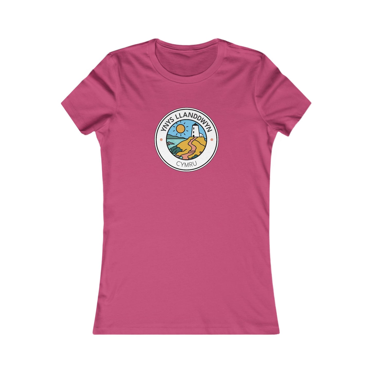 Women's 'Ynys Llanddwyn' Tee — Coastal Lighthouse Scenic Graphic Shirt