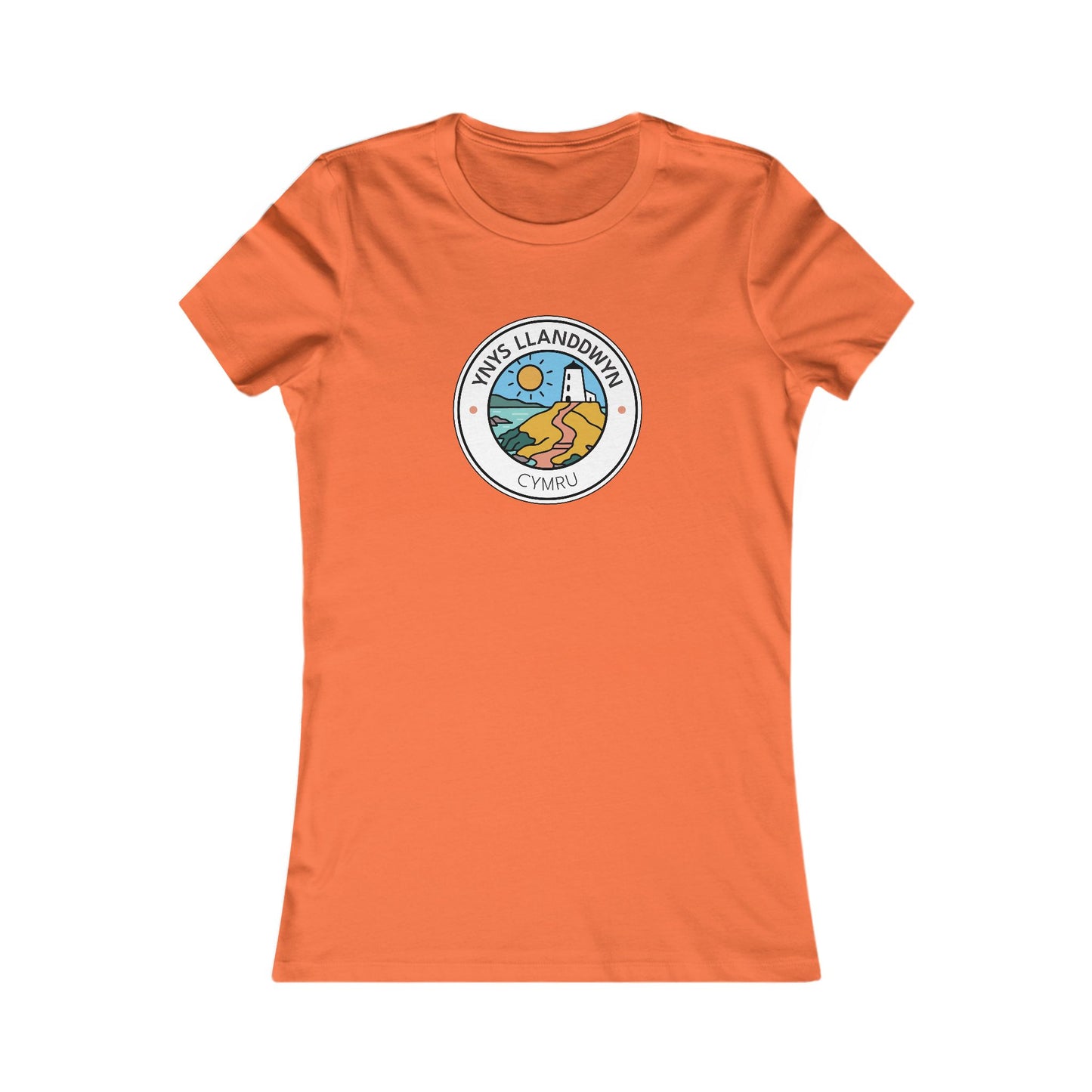 Women's 'Ynys Llanddwyn' Tee — Coastal Lighthouse Scenic Graphic Shirt