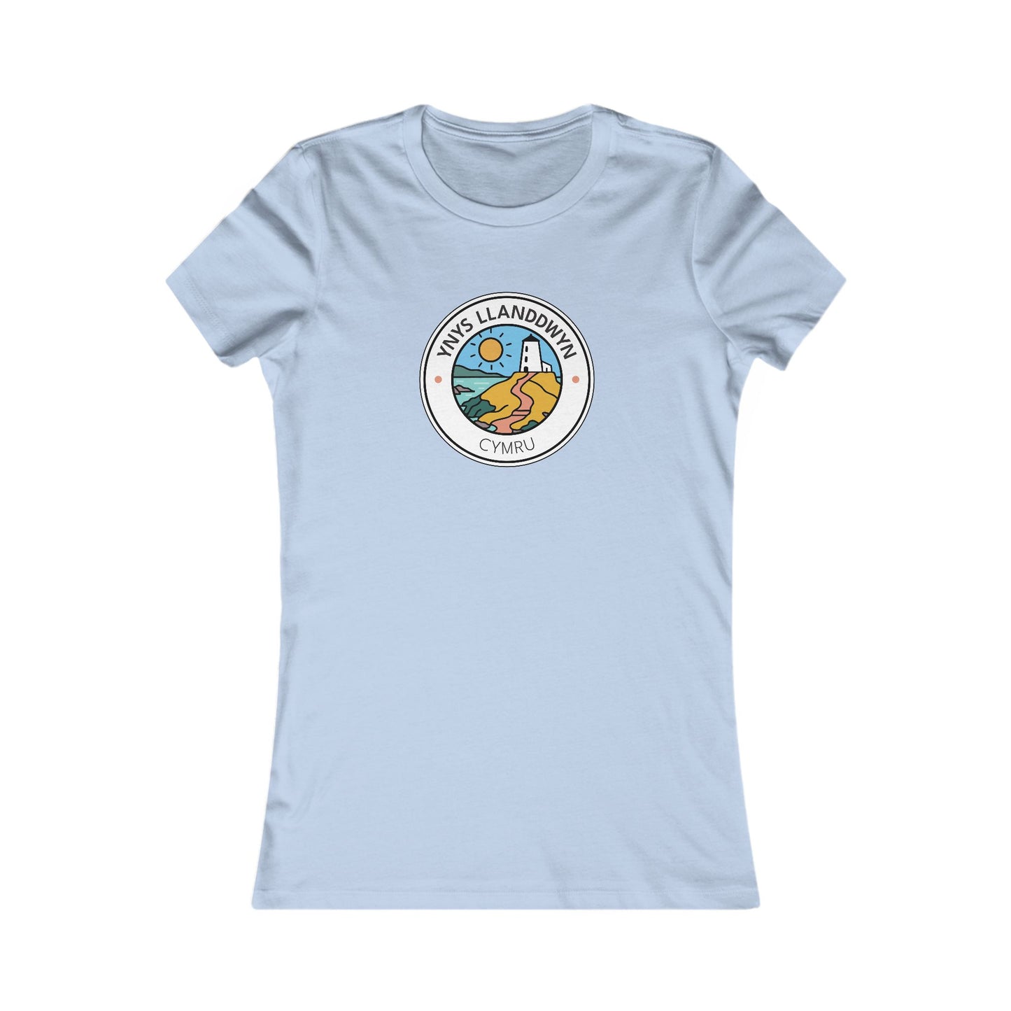 Women's 'Ynys Llanddwyn' Tee — Coastal Lighthouse Scenic Graphic Shirt