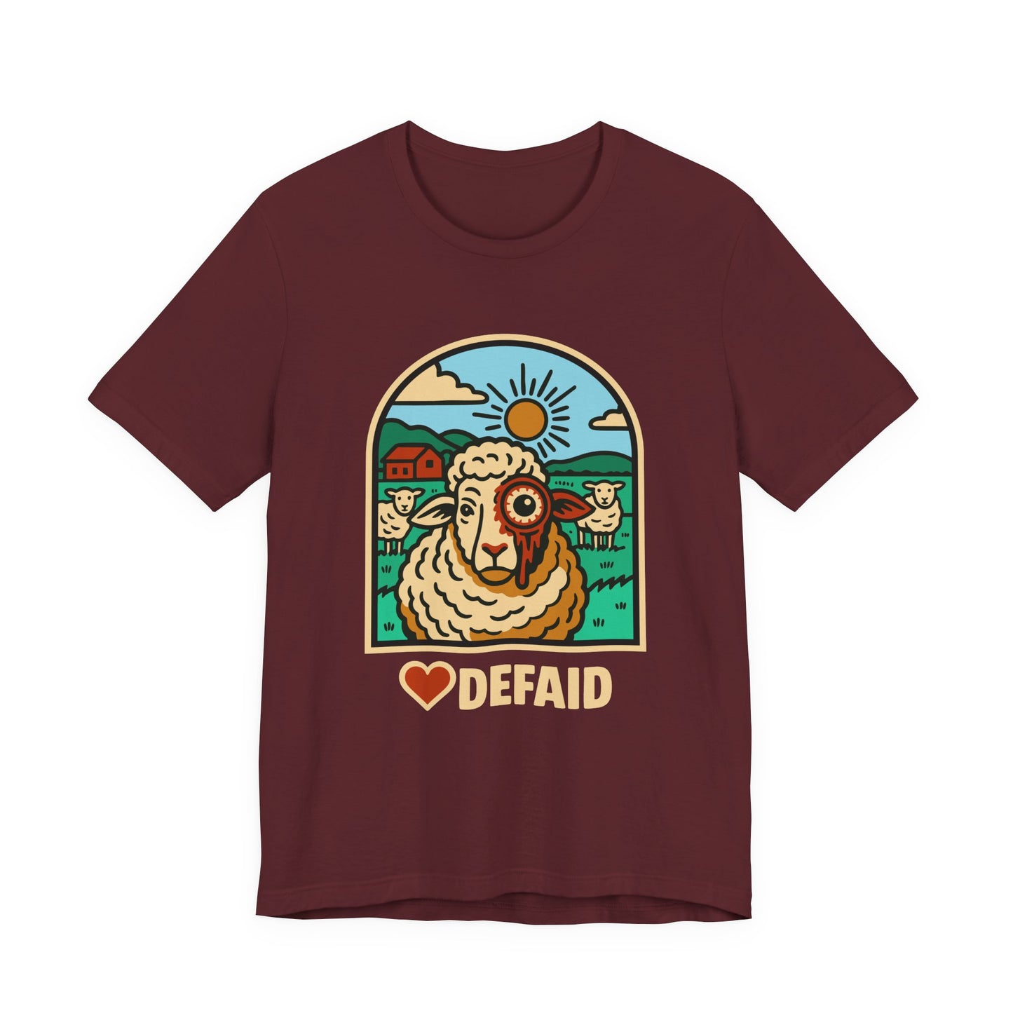 Welsh Alien Sheep Unisex Tee - 'Defaid' - Alien Earth