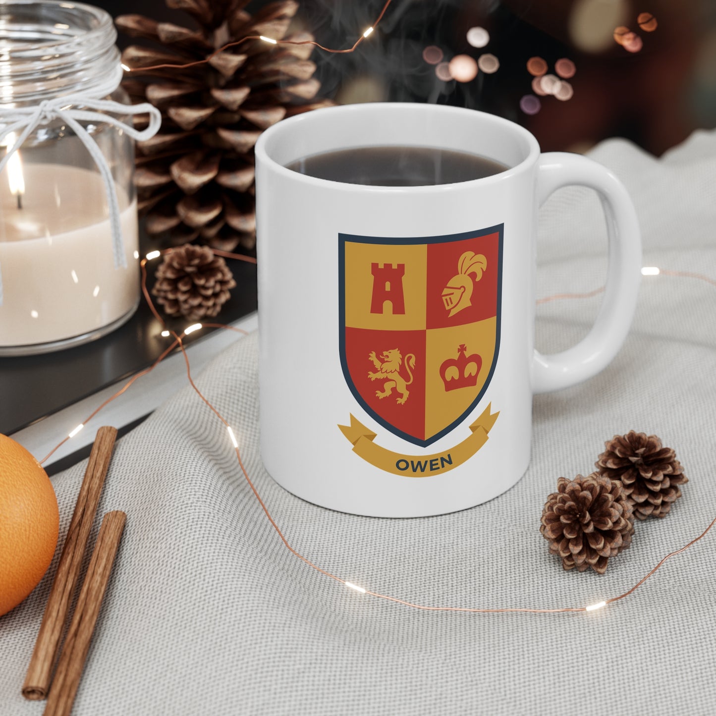 Owen Family Crest Mug - Welsh Heraldry
