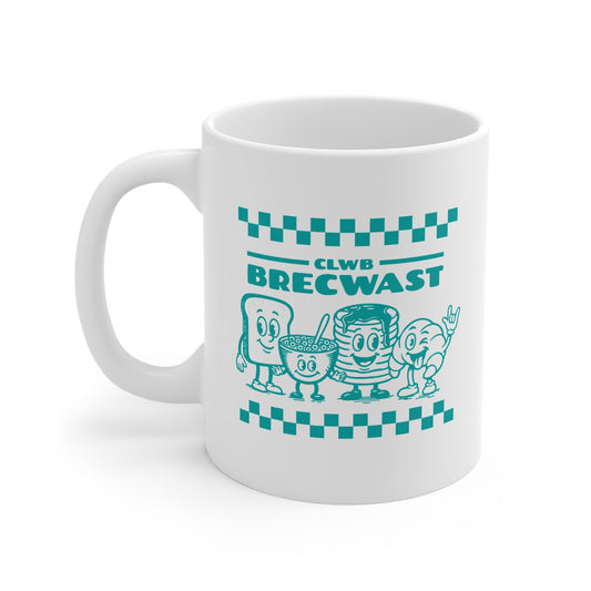 'Clwb Brecwast' Mug - Retro Breakfast Club Design