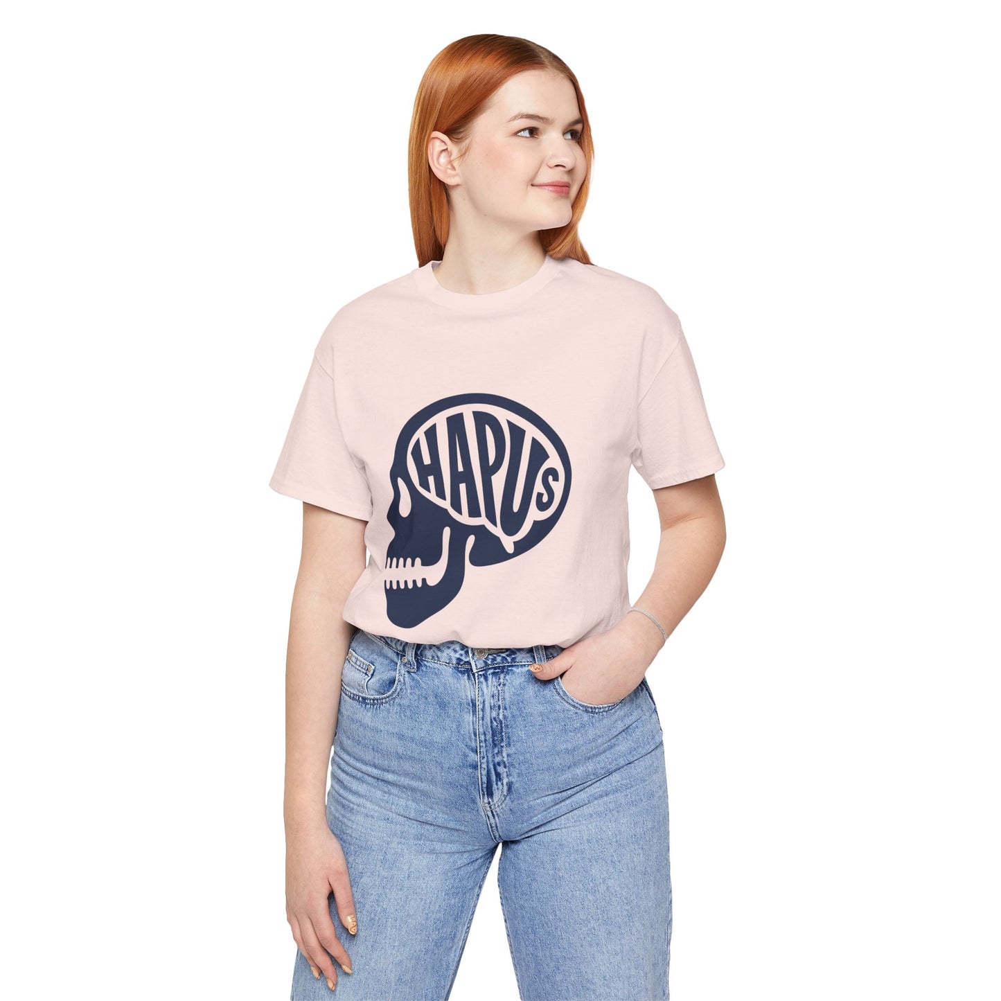 Hapus Skull Graphic Tee —Happy Brain Welsh T‑Shirt
