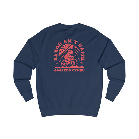 'Gogledd Cymru' Cycling Unisex Sweatshirt - 'Barod Am Y Daith'