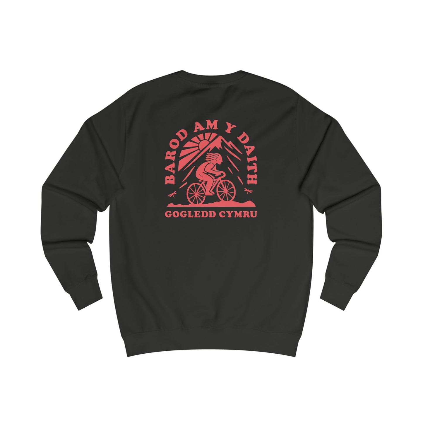 'Gogledd Cymru' Cycling Unisex Sweatshirt - 'Barod Am Y Daith'