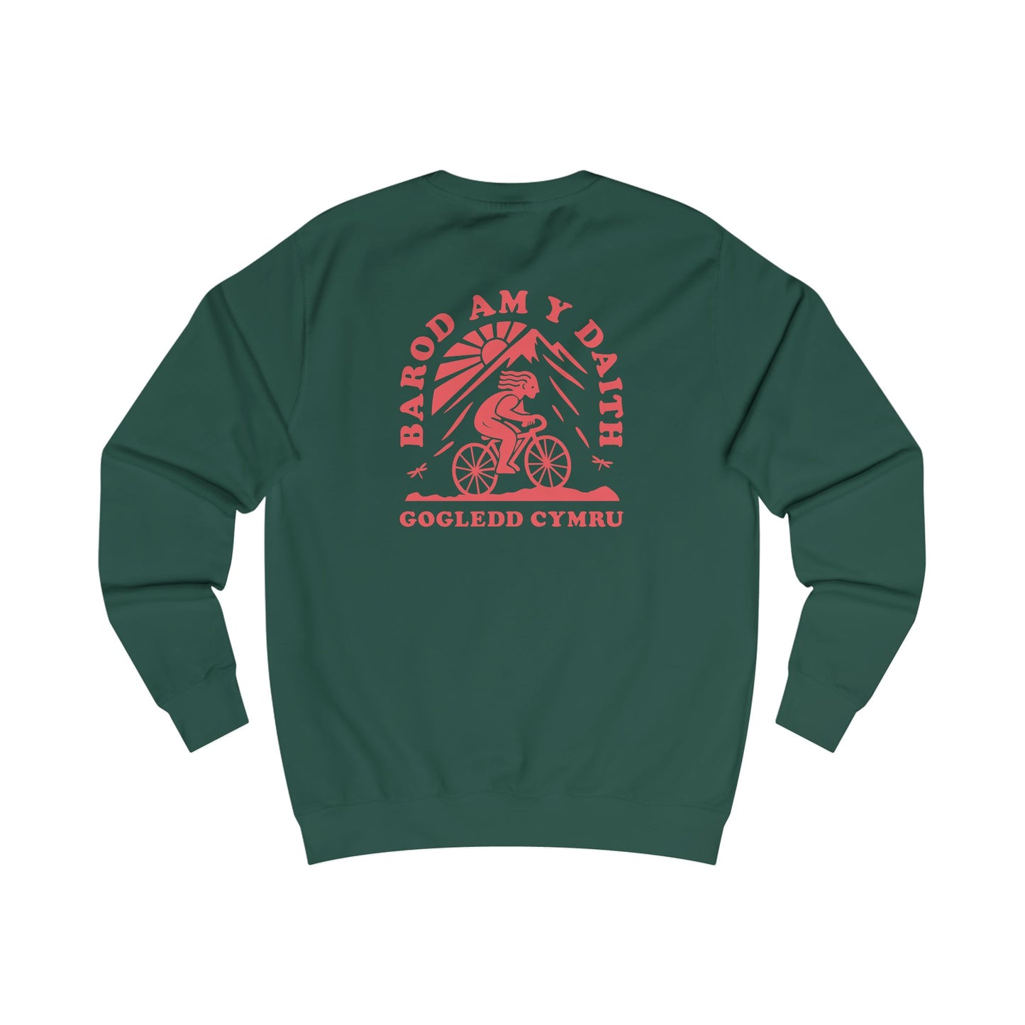 'Gogledd Cymru' Cycling Unisex Sweatshirt - 'Barod Am Y Daith'