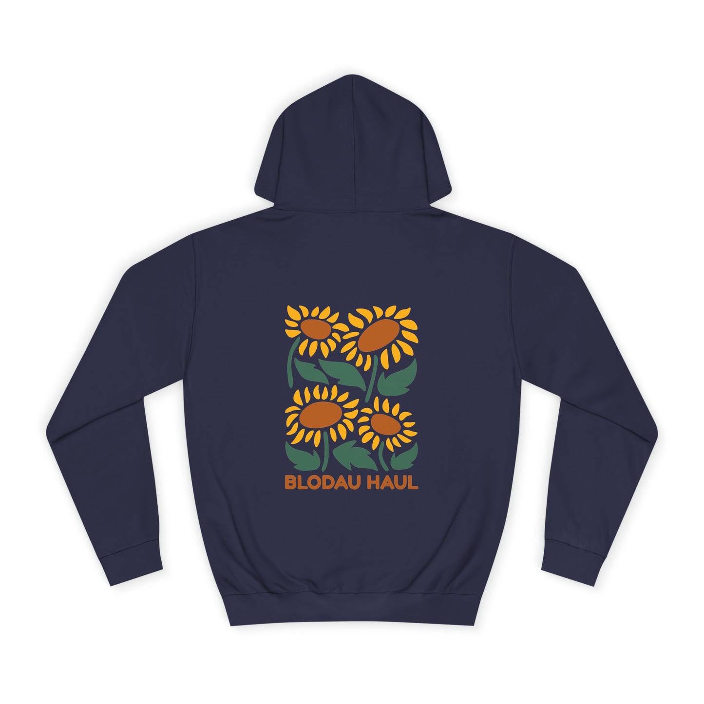 Retro Sunflower 'Blodau Haul' Unisex Hoodie (Double Sided)