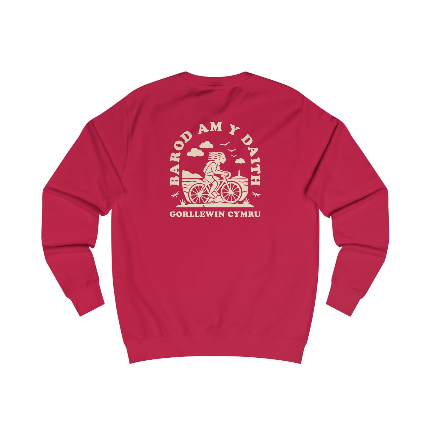 West Wales Cycling Unisex Sweatshirt (Double Sided) - 'Barod Am Y Daith'