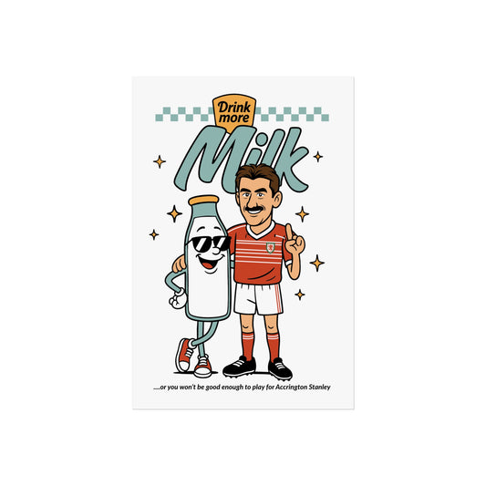 Retro Ian Rush Milk Advert - Fine Art Poster