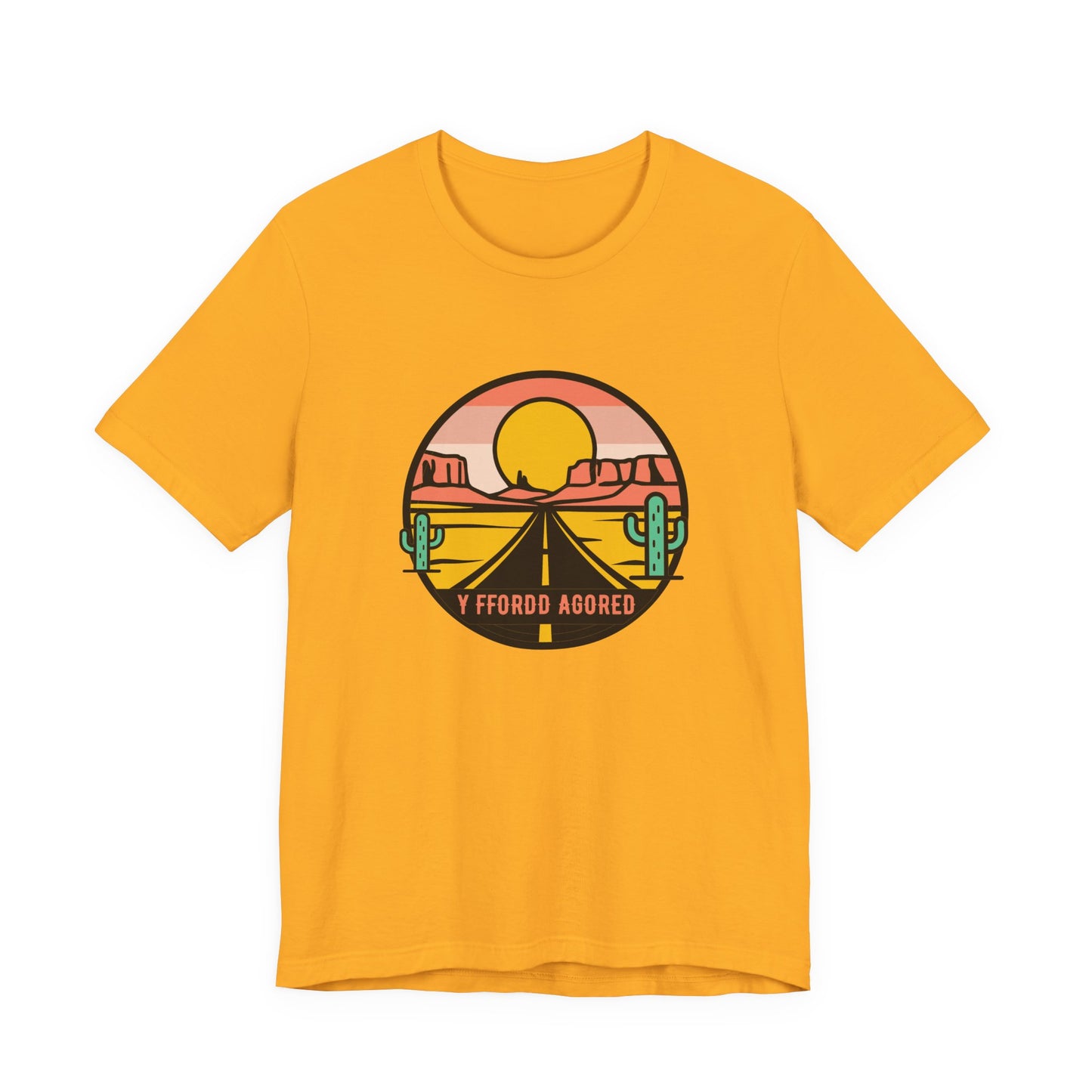 Welsh Road Trip Sunset T‑Shirt (Unisex) - 'Y Ffordd Agored'