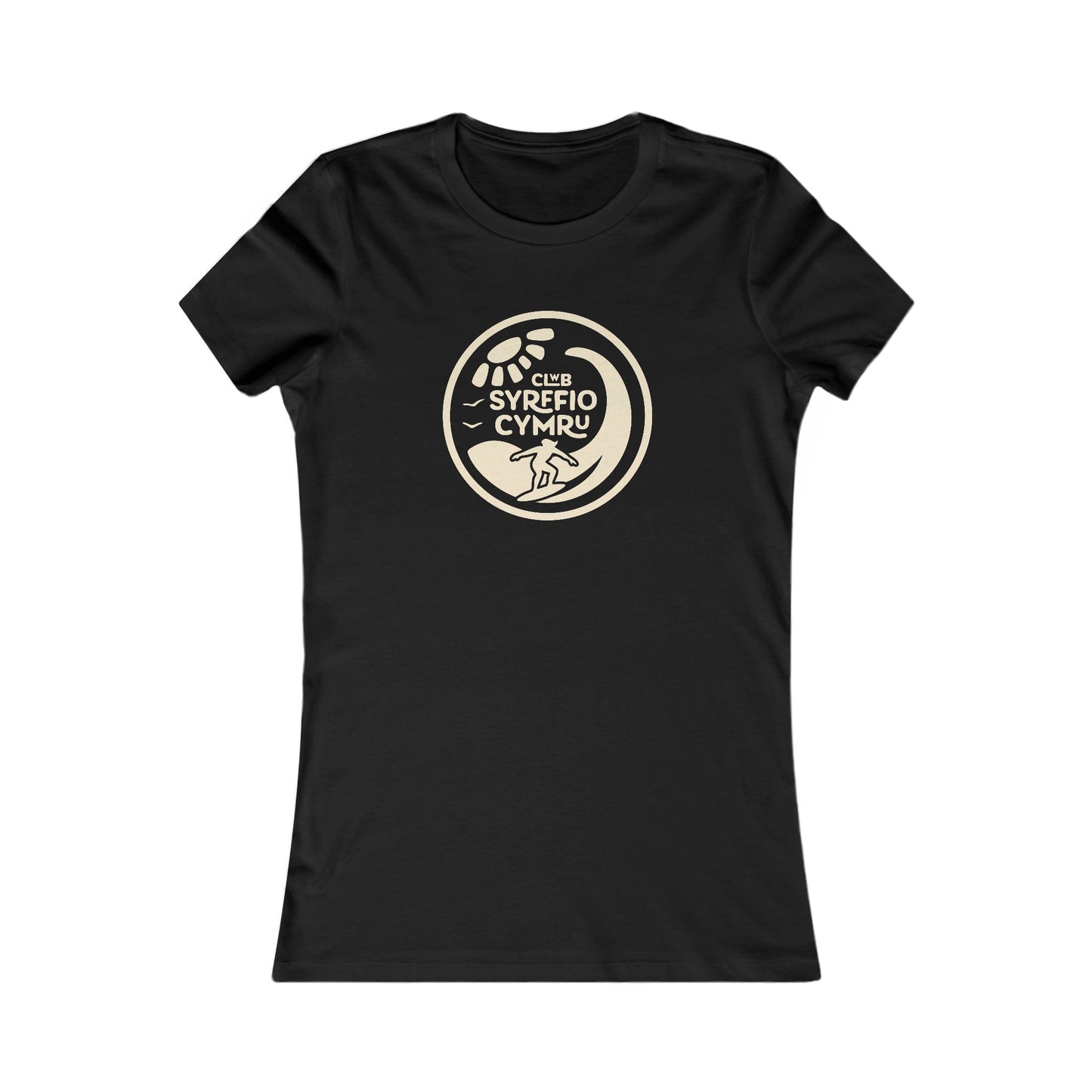 Women's Retro Surf Tee - 'Clwb Syrffio Cymru'
