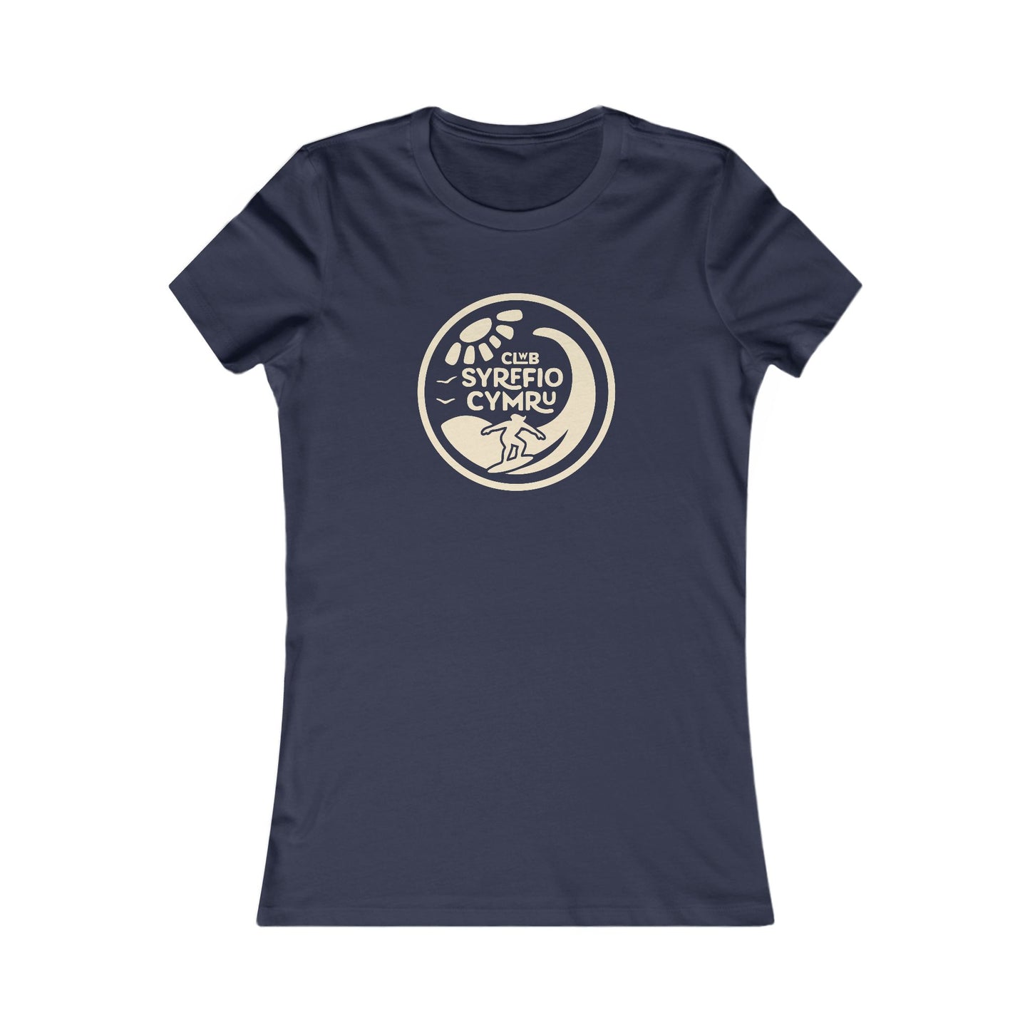 Women's Retro Surf Tee - 'Clwb Syrffio Cymru'