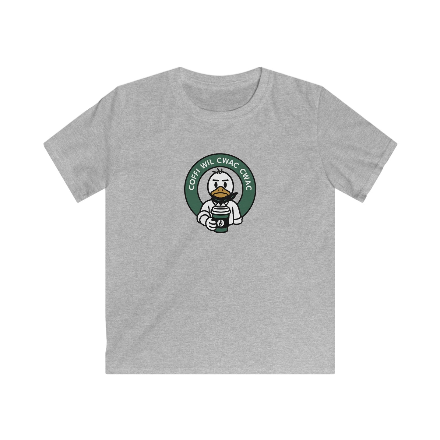 Kids 'Coffi Wil Cwac Cwac' Retro Coffee T-Shirt
