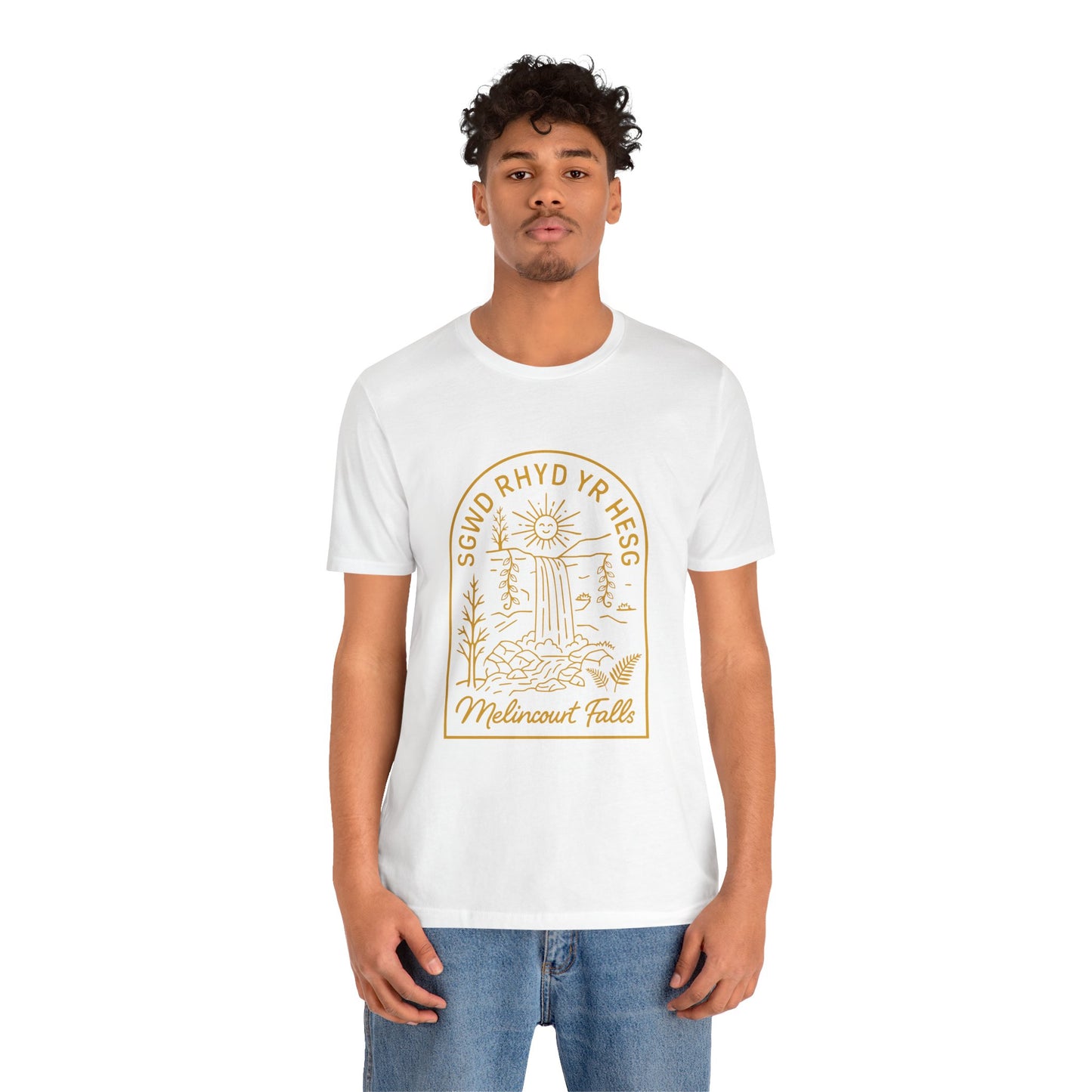 Melincourt Falls Waterfall Tee (Unisex) — 'Sgwd Rhyd Yr Hesg' Resolven Graphic Shirt