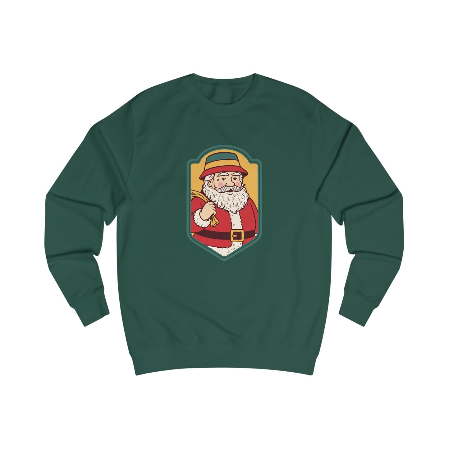 Santa Wales Bucket Hat Jumper — Retro Christmas Sweatshirt
