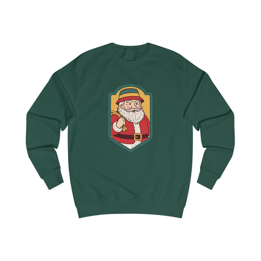 Santa Wales Bucket Hat Jumper — Retro Christmas Sweatshirt