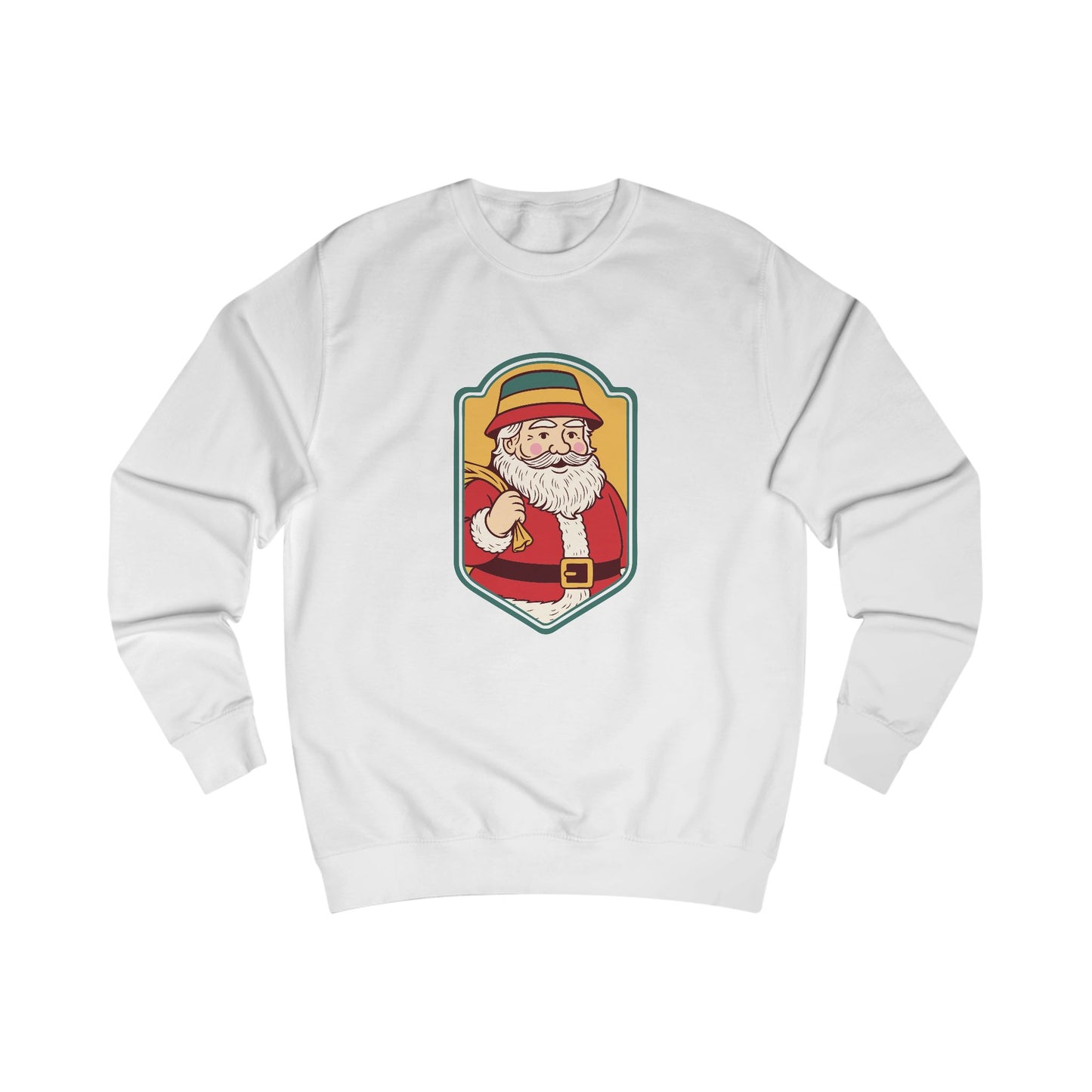 Santa Wales Bucket Hat Jumper — Retro Christmas Sweatshirt