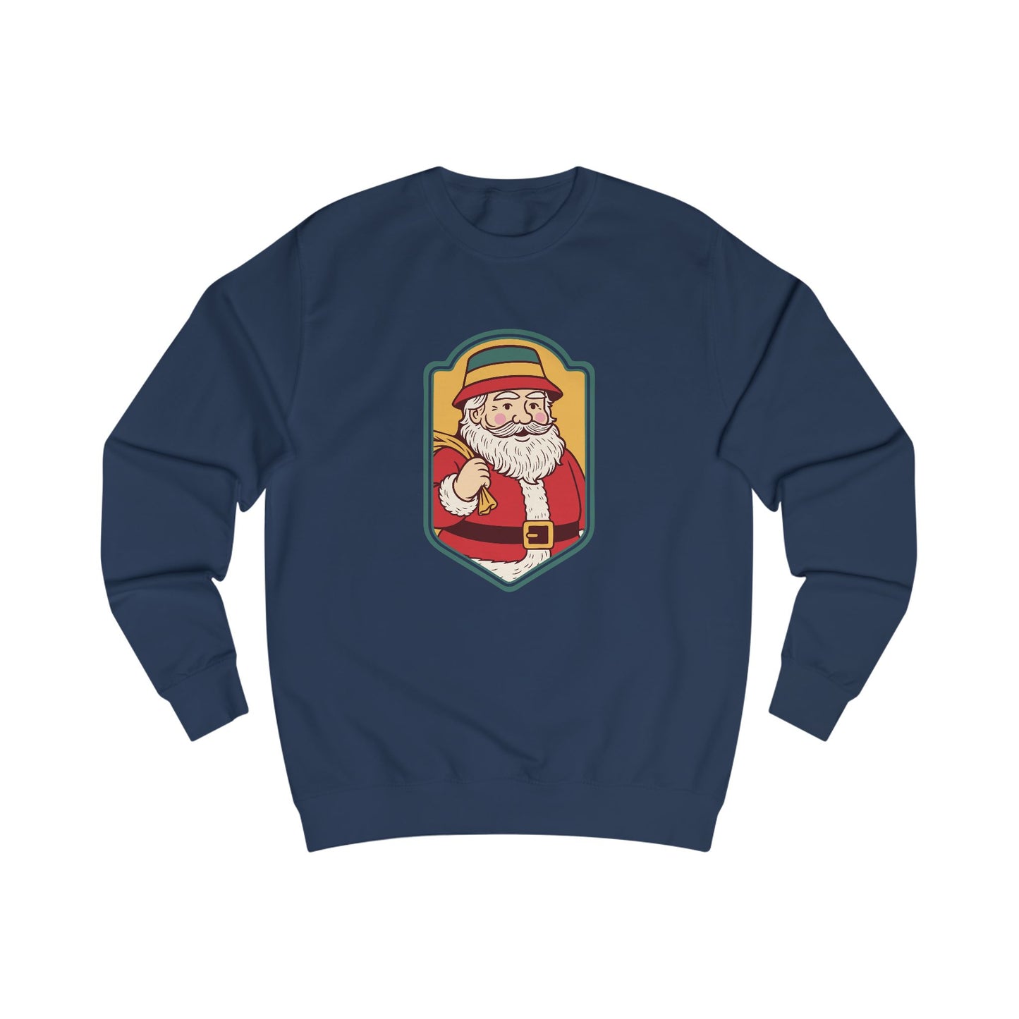 Santa Wales Bucket Hat Jumper — Retro Christmas Sweatshirt