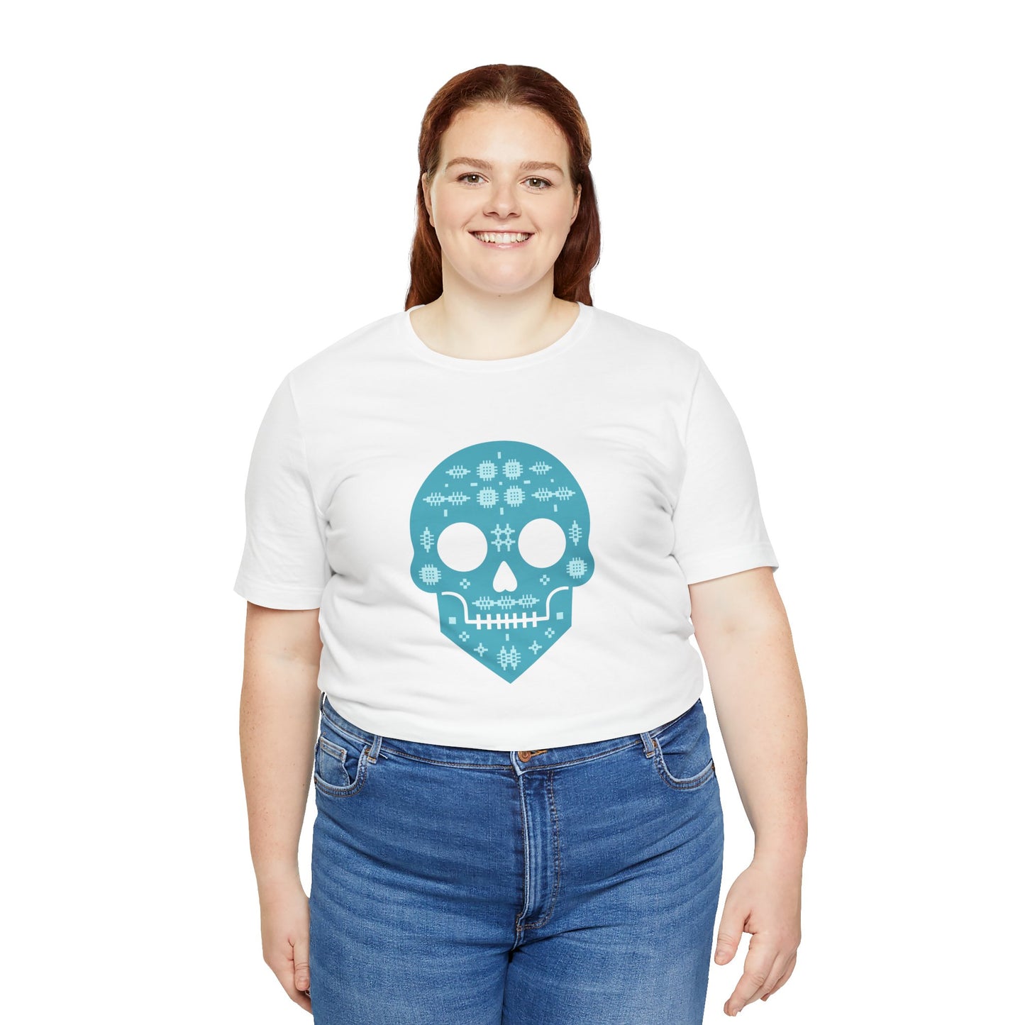 Welsh Tapestry Pattern Skull T-Shirt (Unisex)