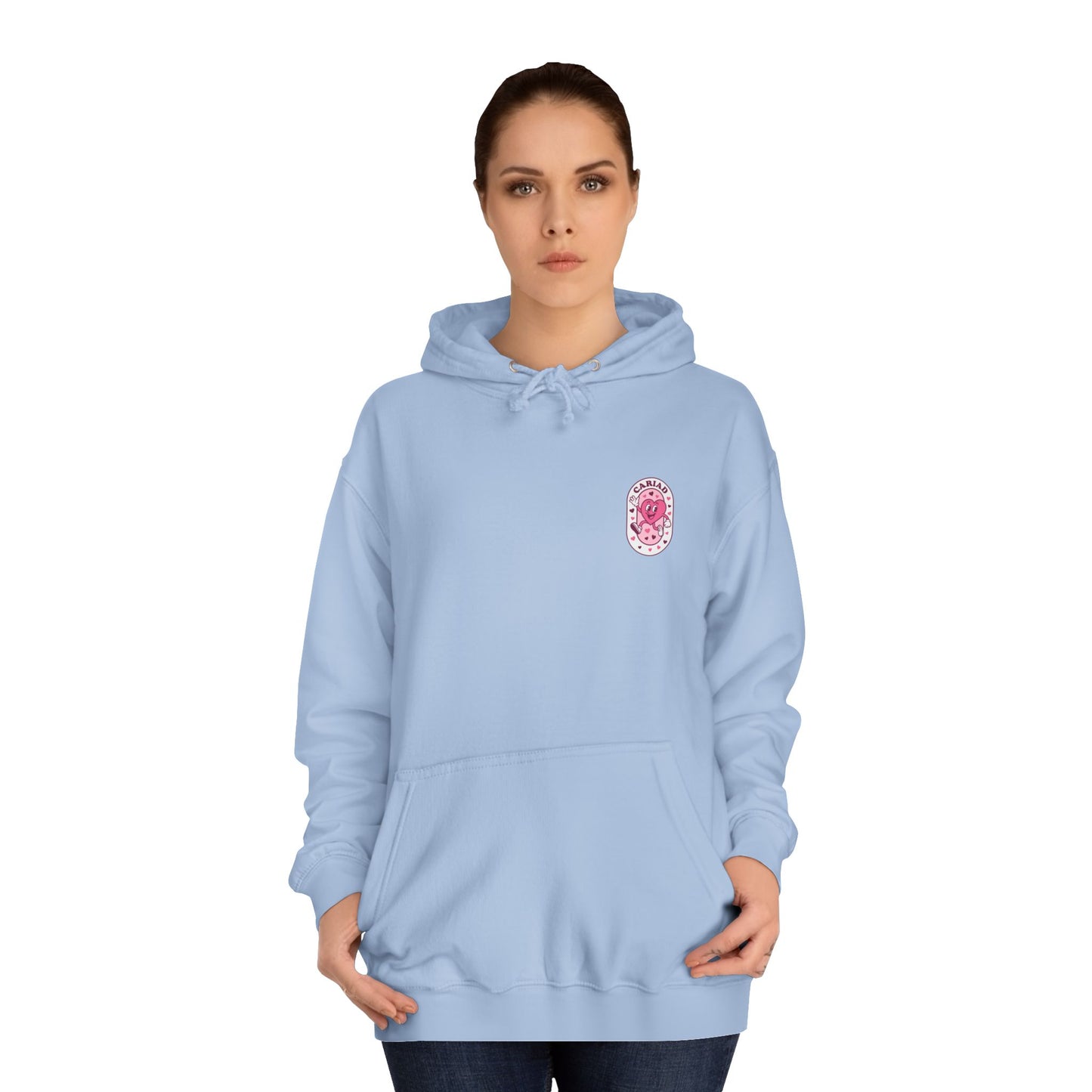 Retro Heart 'Cariad' Unisex Hoodie