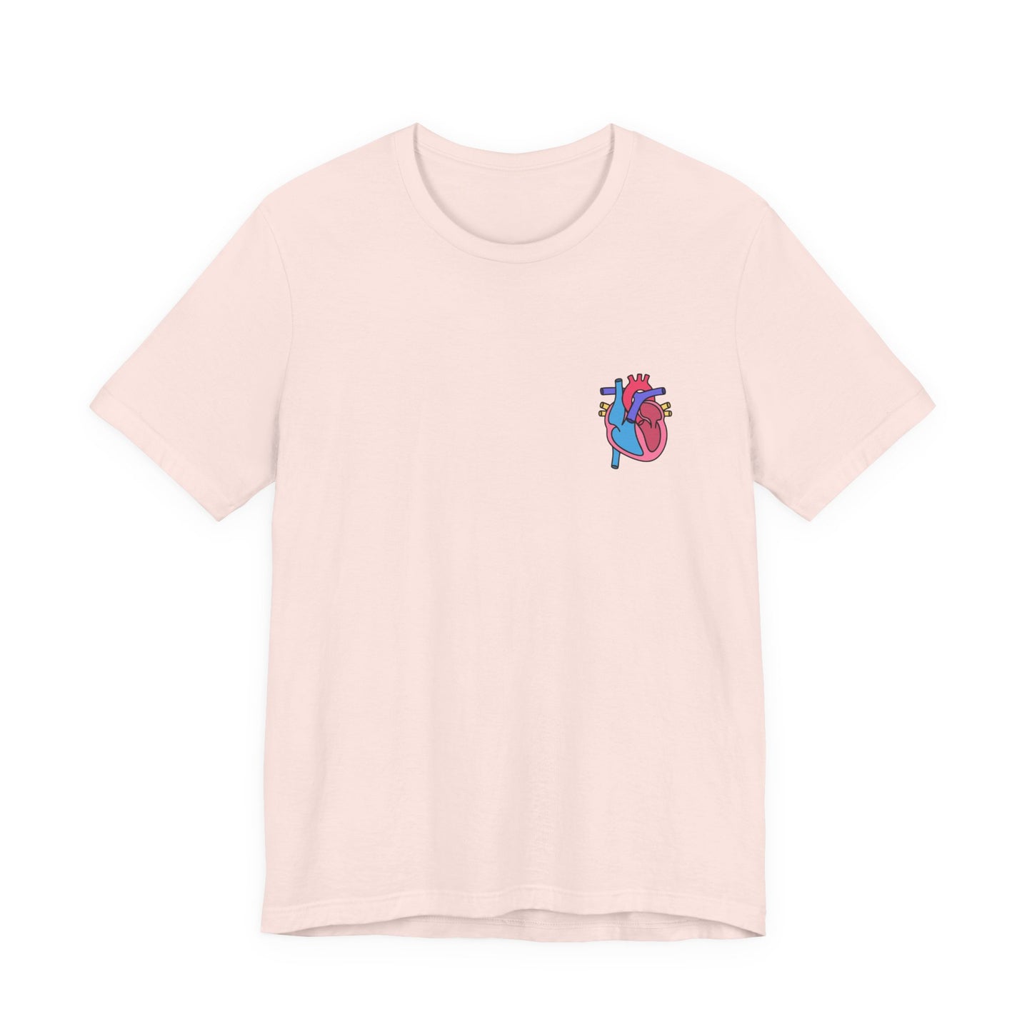 Anatomical Heart Graphic Tee — Welsh Labeled Heart Diagram T-Shirt